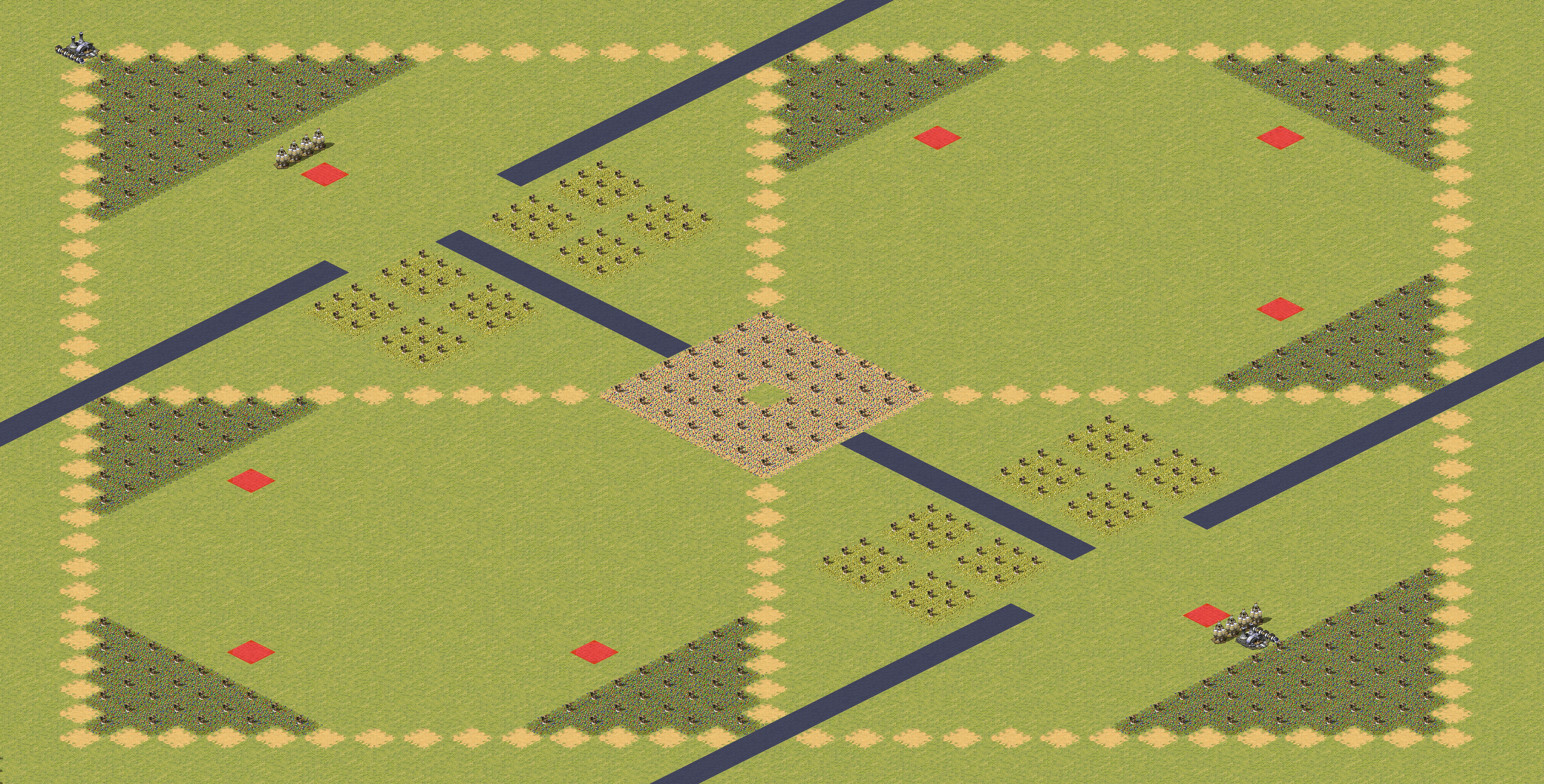 Rendered map: Fragmented Melee (3v3v2)