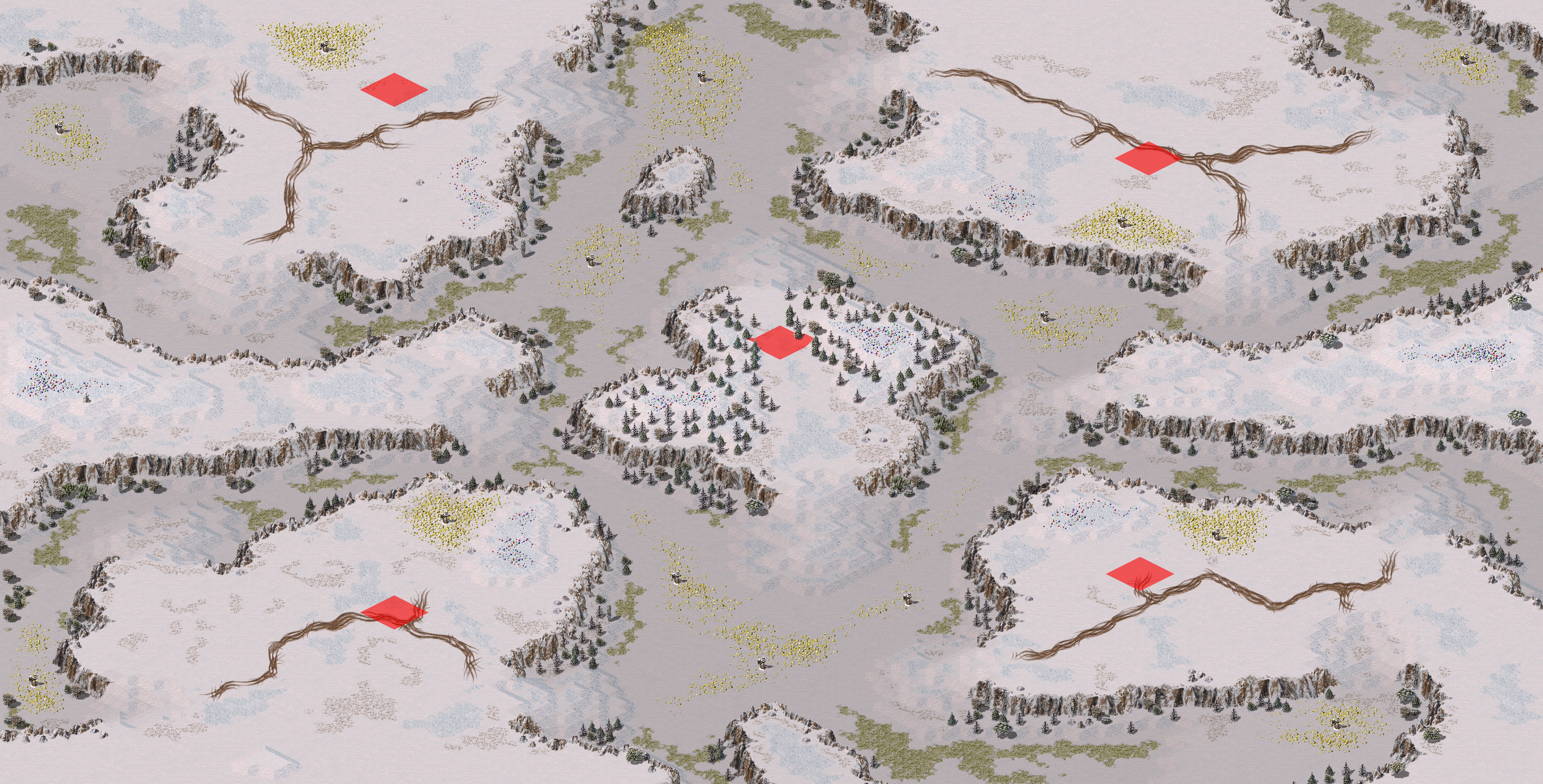 Rendered map: [Survival] [4] Snow Valley v1.10