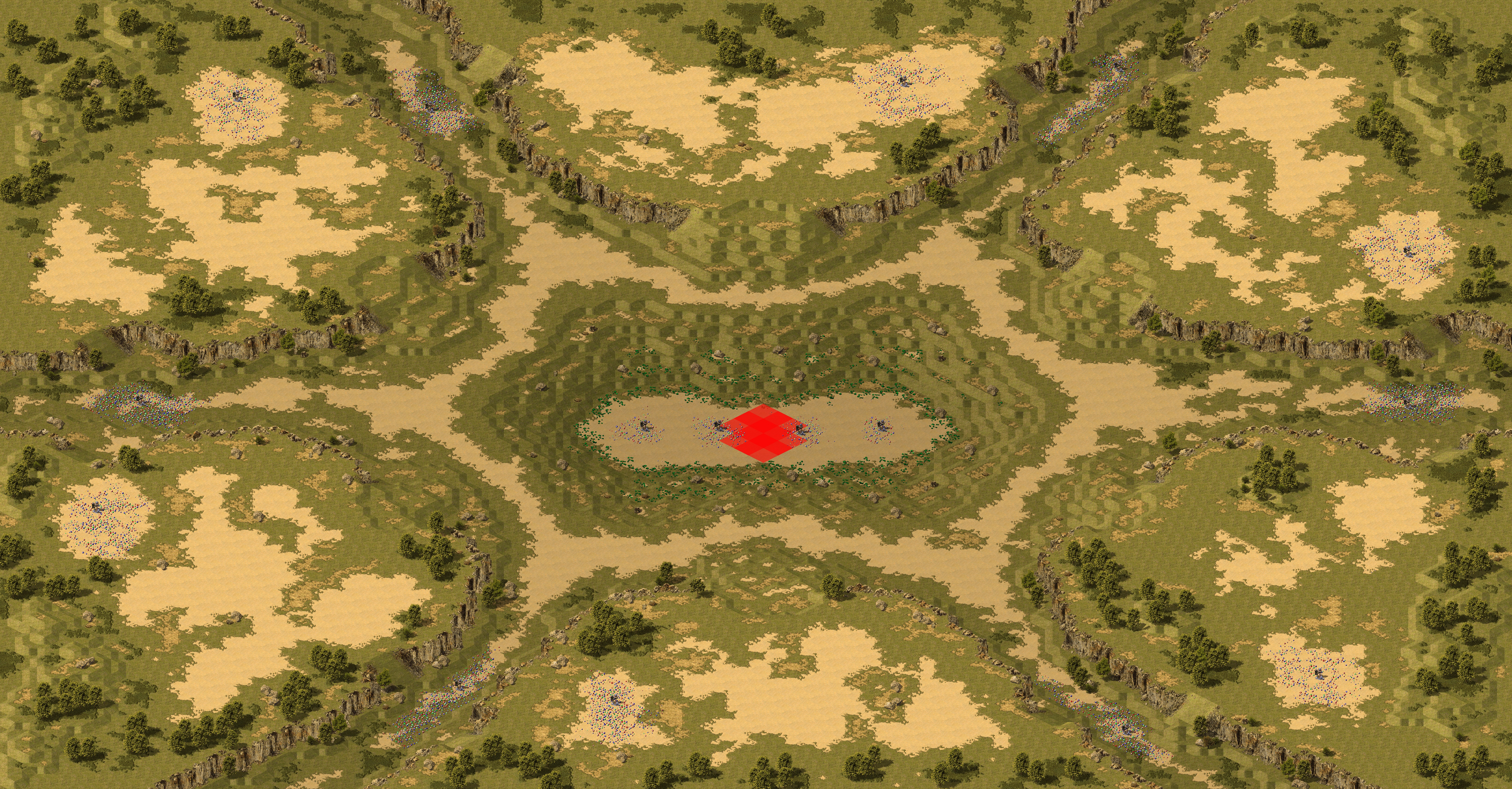 Rendered map: DEFCON 6 (Land Rush)