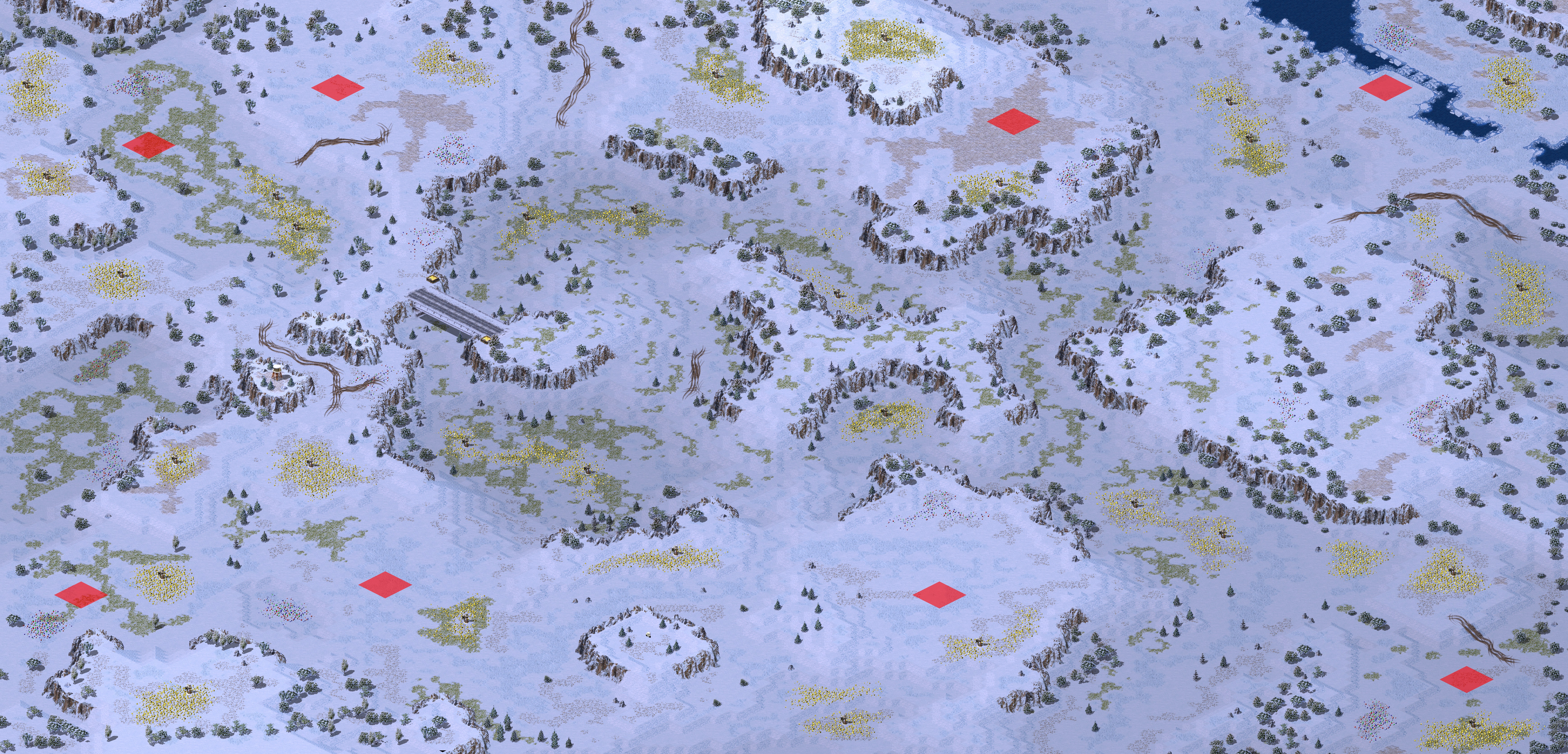 Rendered map: Caverns of Siberia 4v4