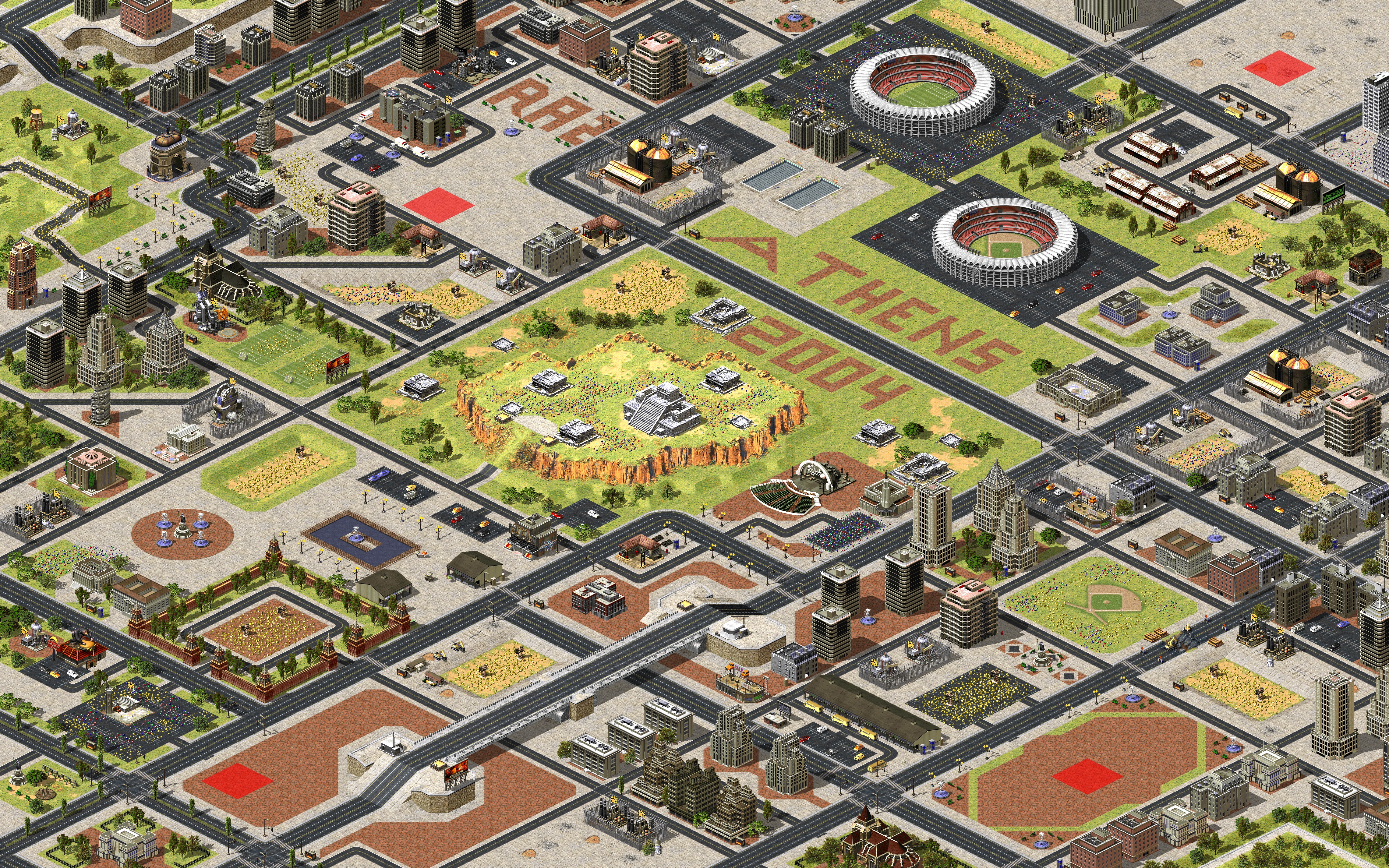 Rendered map: Athens