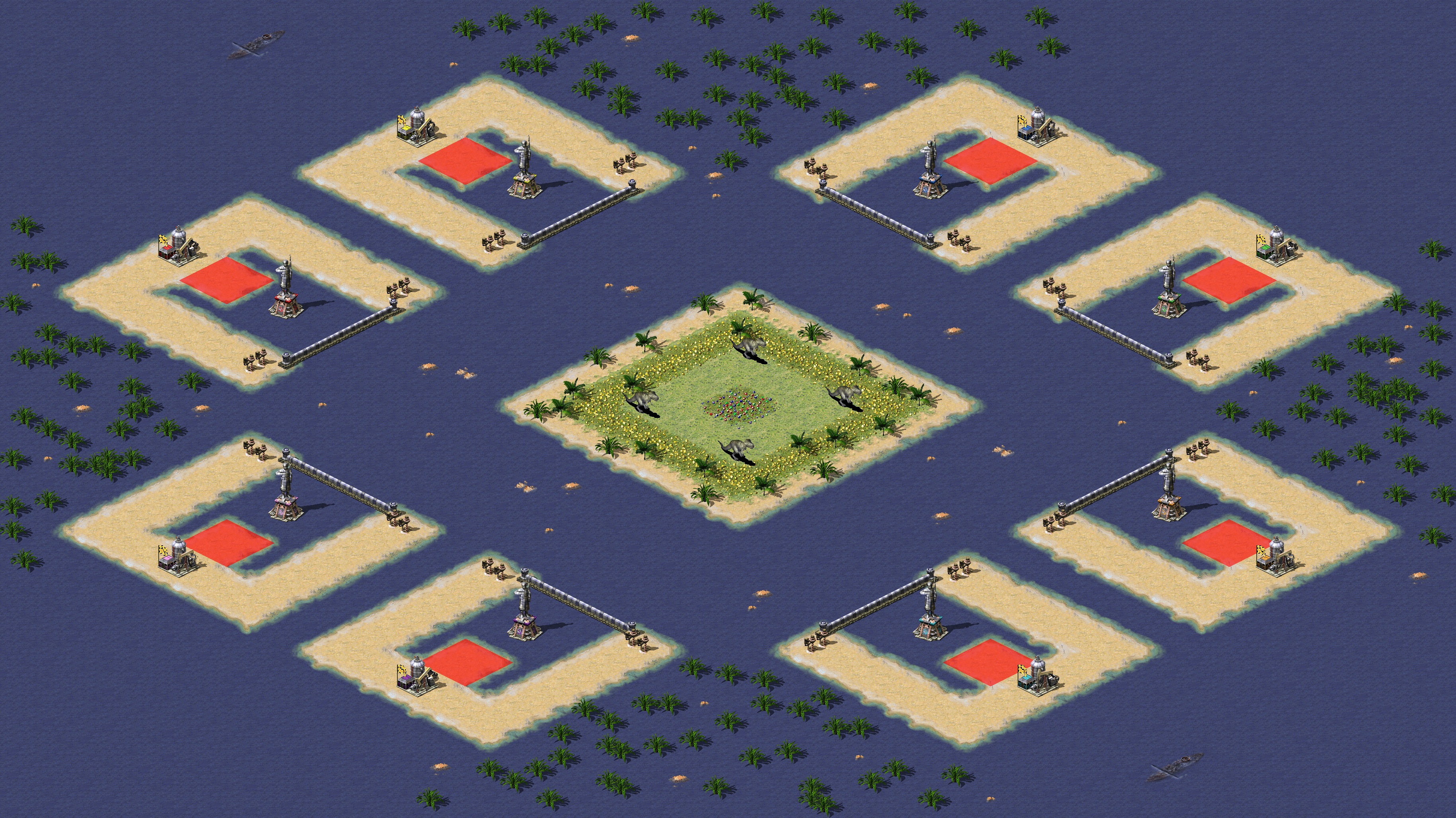Rendered map: Jurassic Naval Battle Patch
