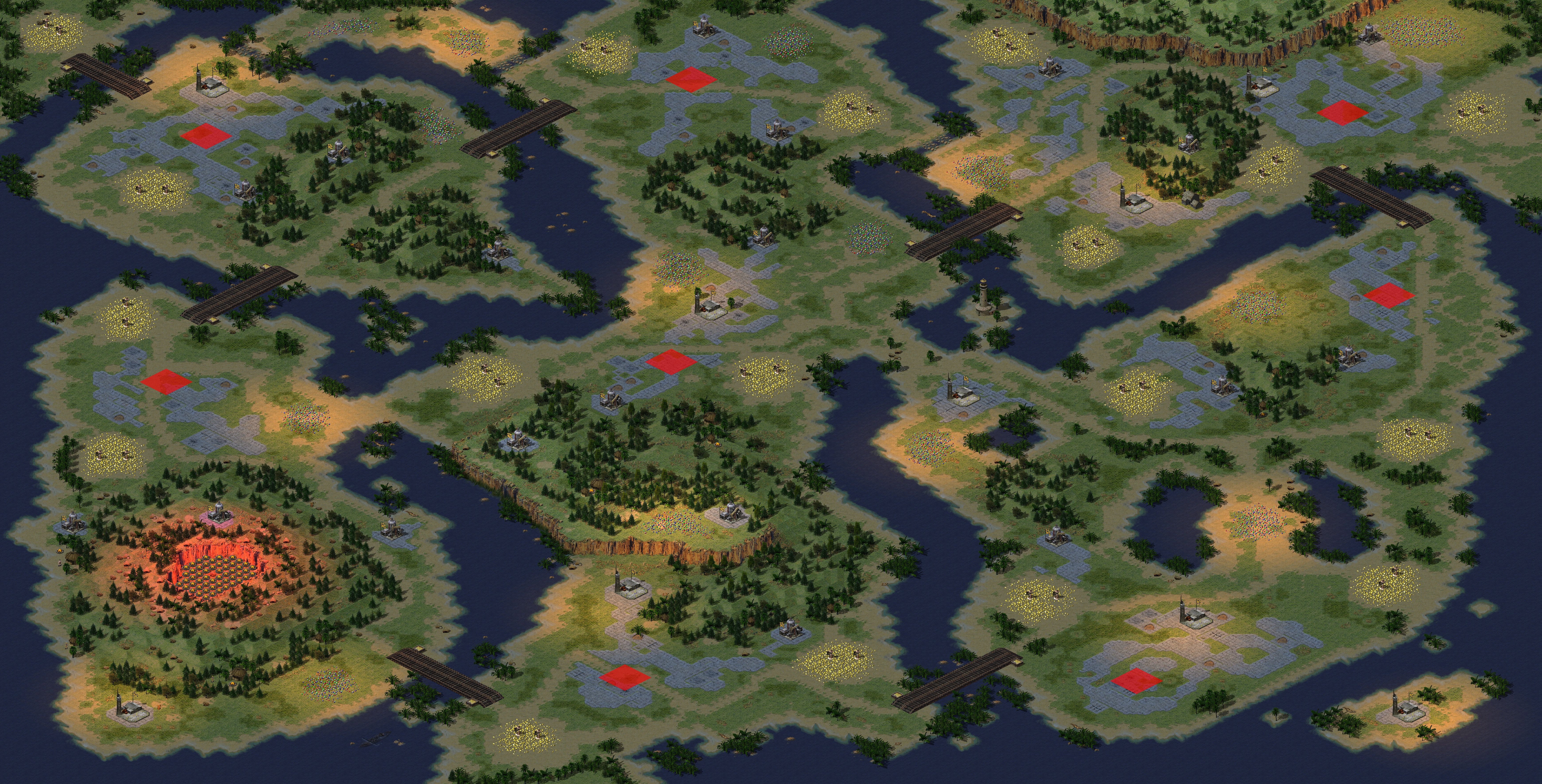 Rendered map: storm island