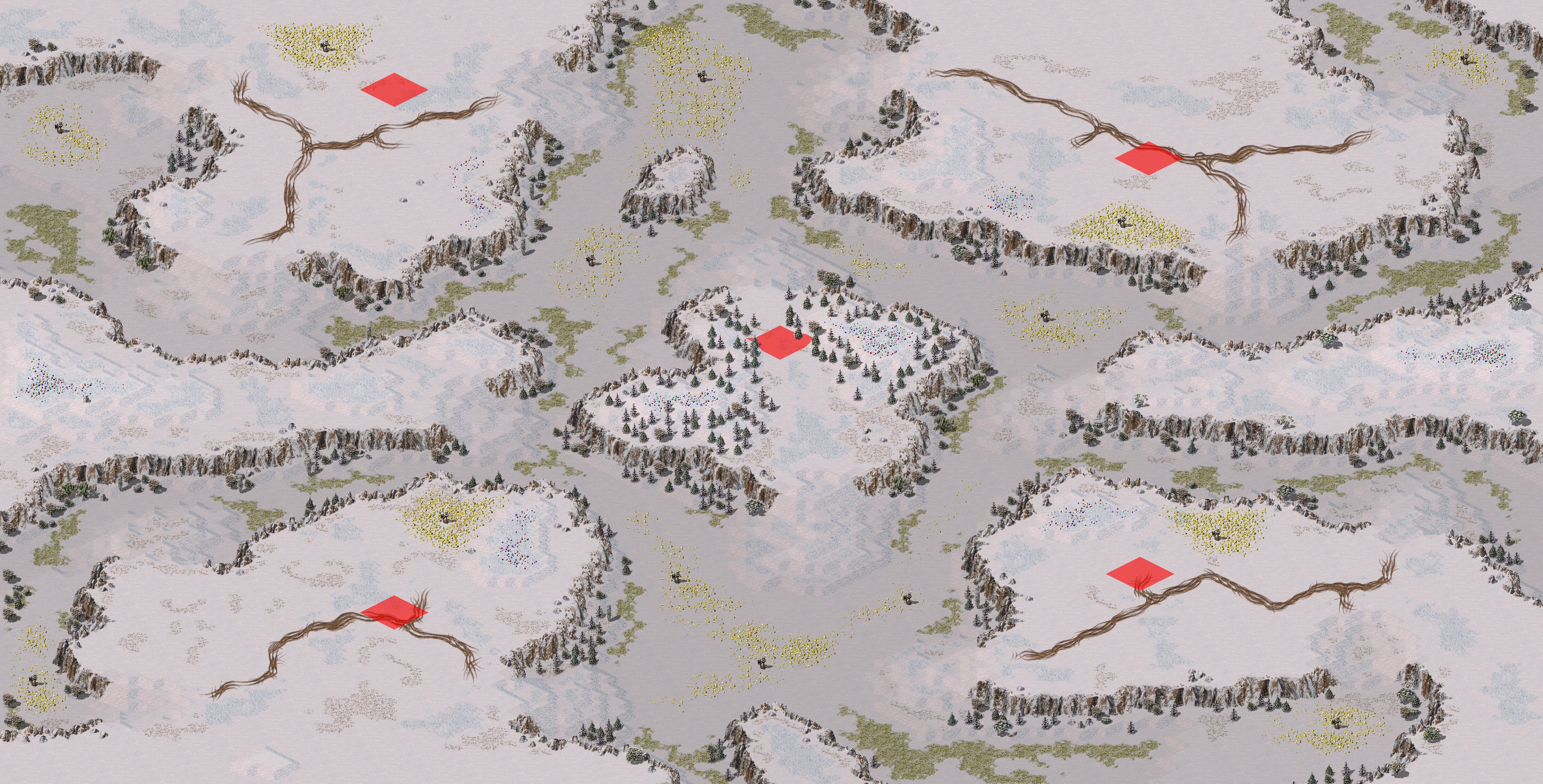 Rendered map: [Survival] [4] Snow Valley v1.10