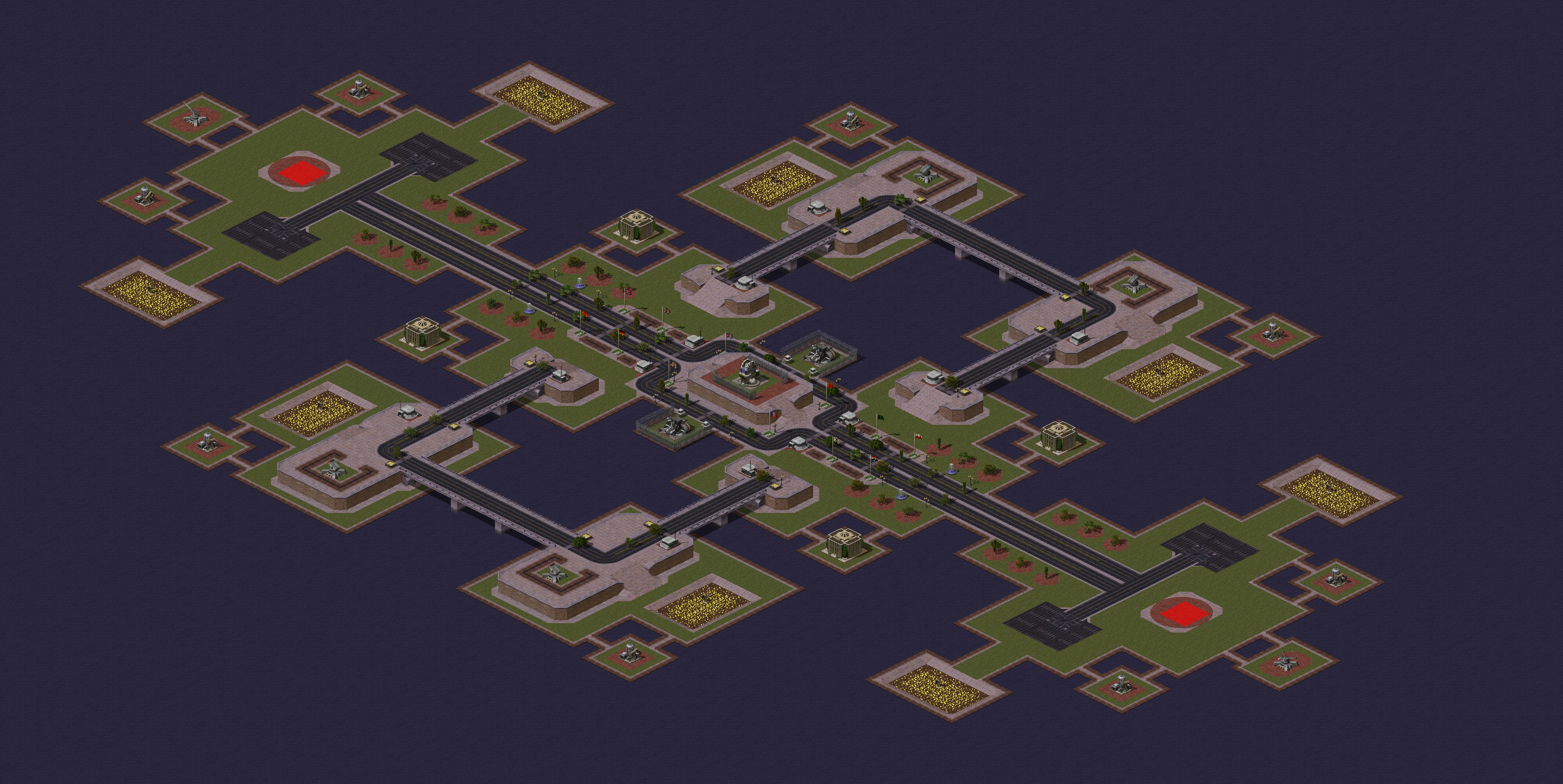 Rendered map: Bay War
