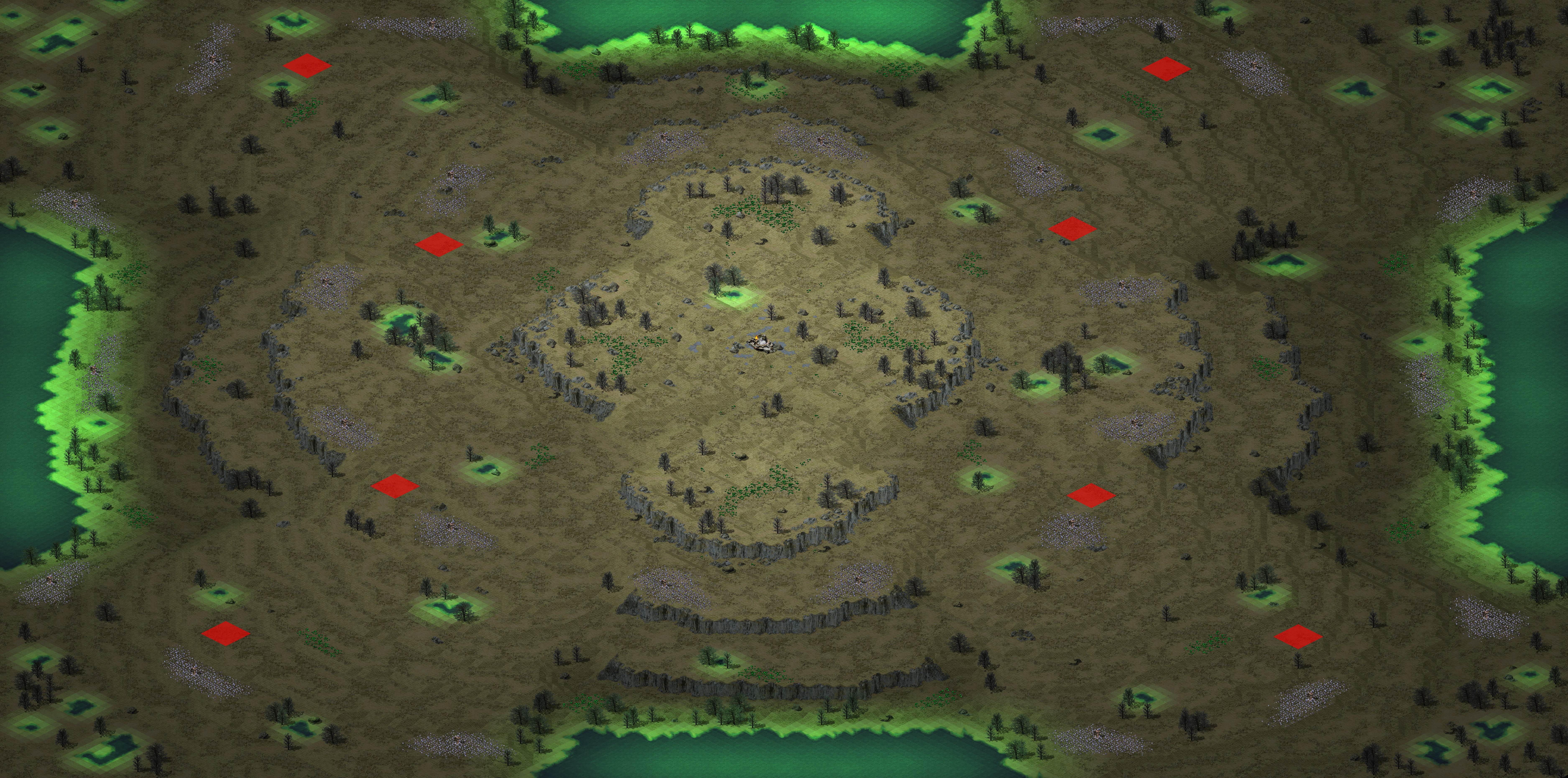 Rendered map: [8] X Isle v1.3 (4v4)