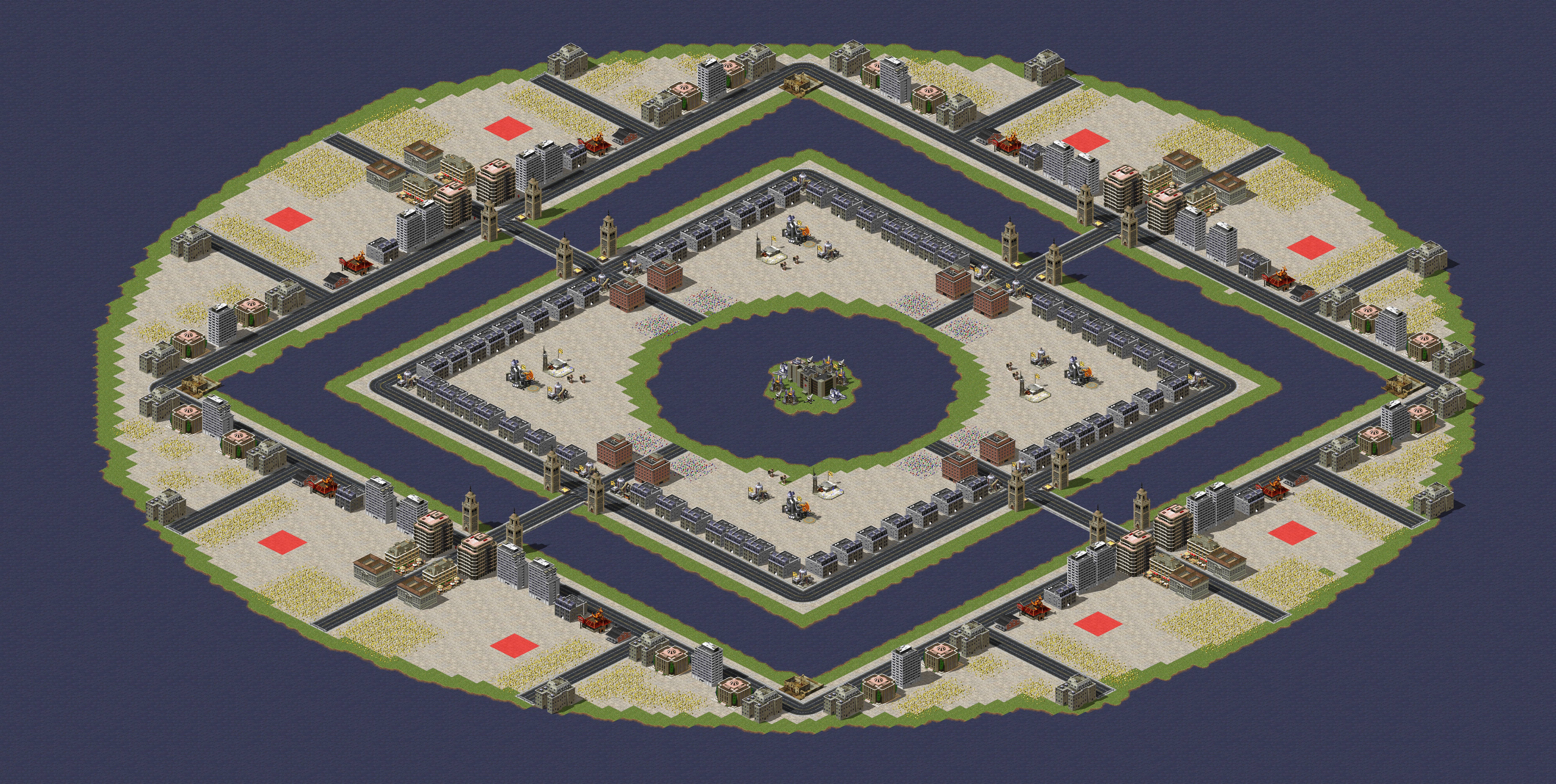 Rendered map: Round Earth Square Heaven