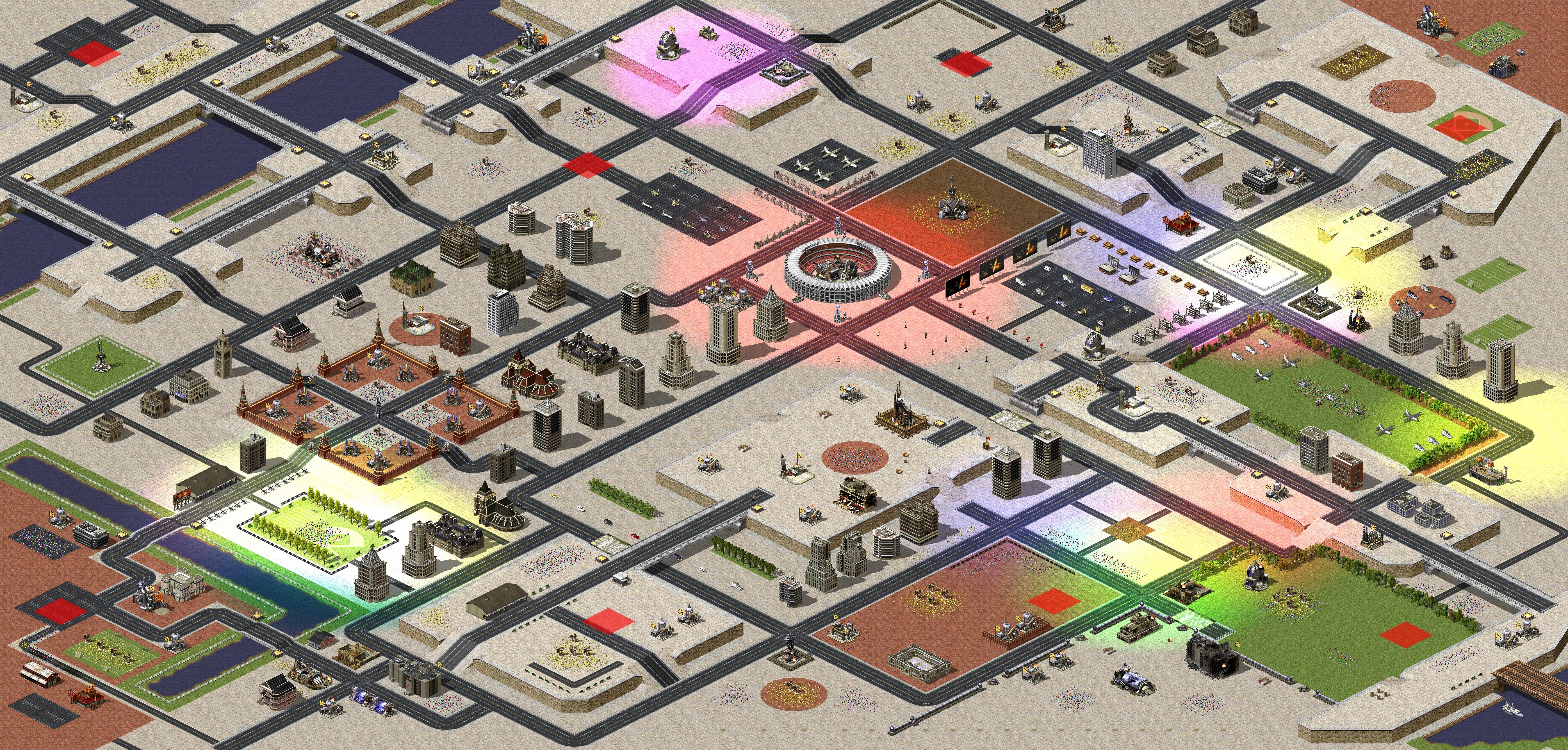 Rendered map: Dusk City