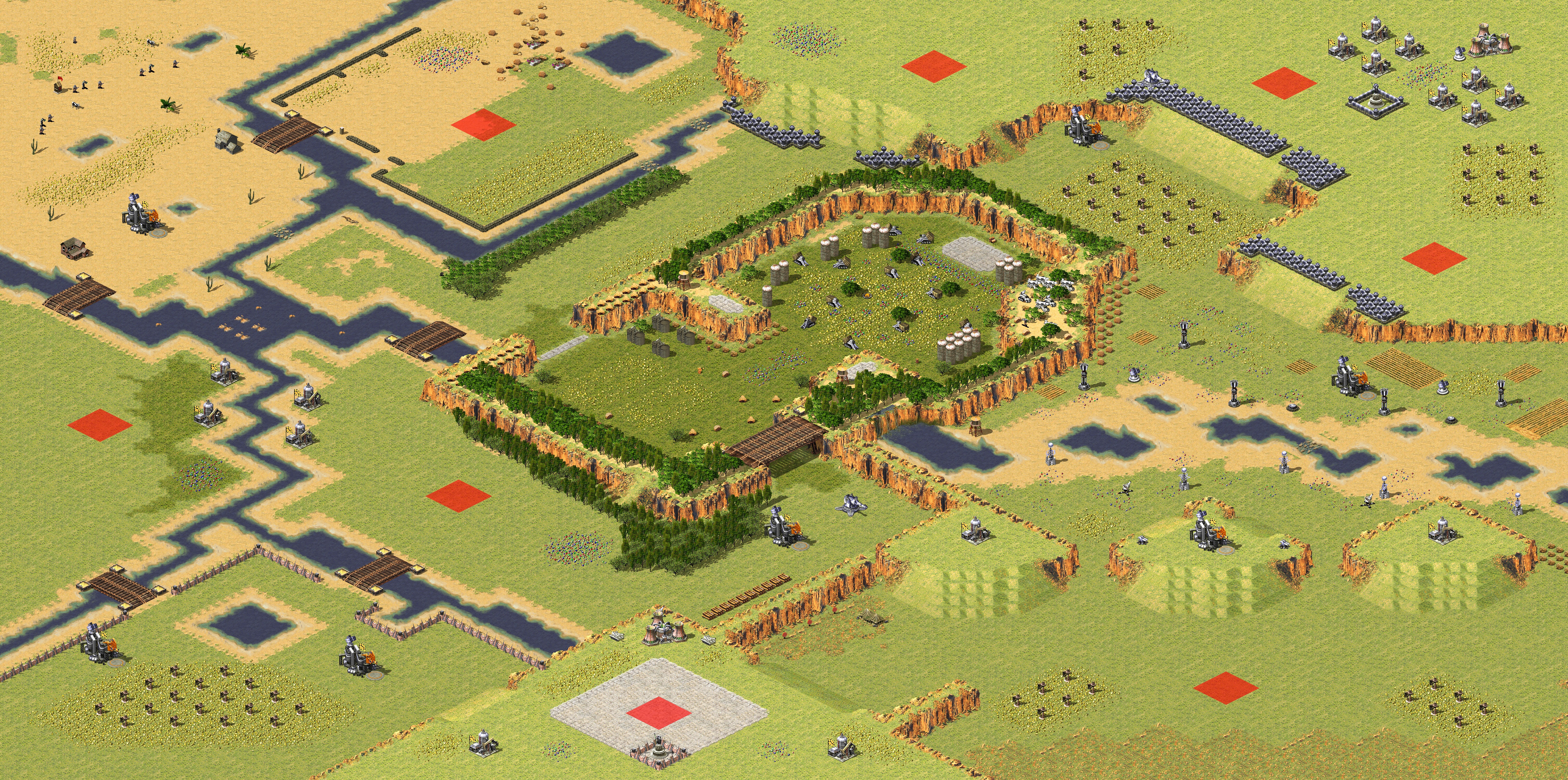 Rendered map: Six Expeditions Qishan 4v4