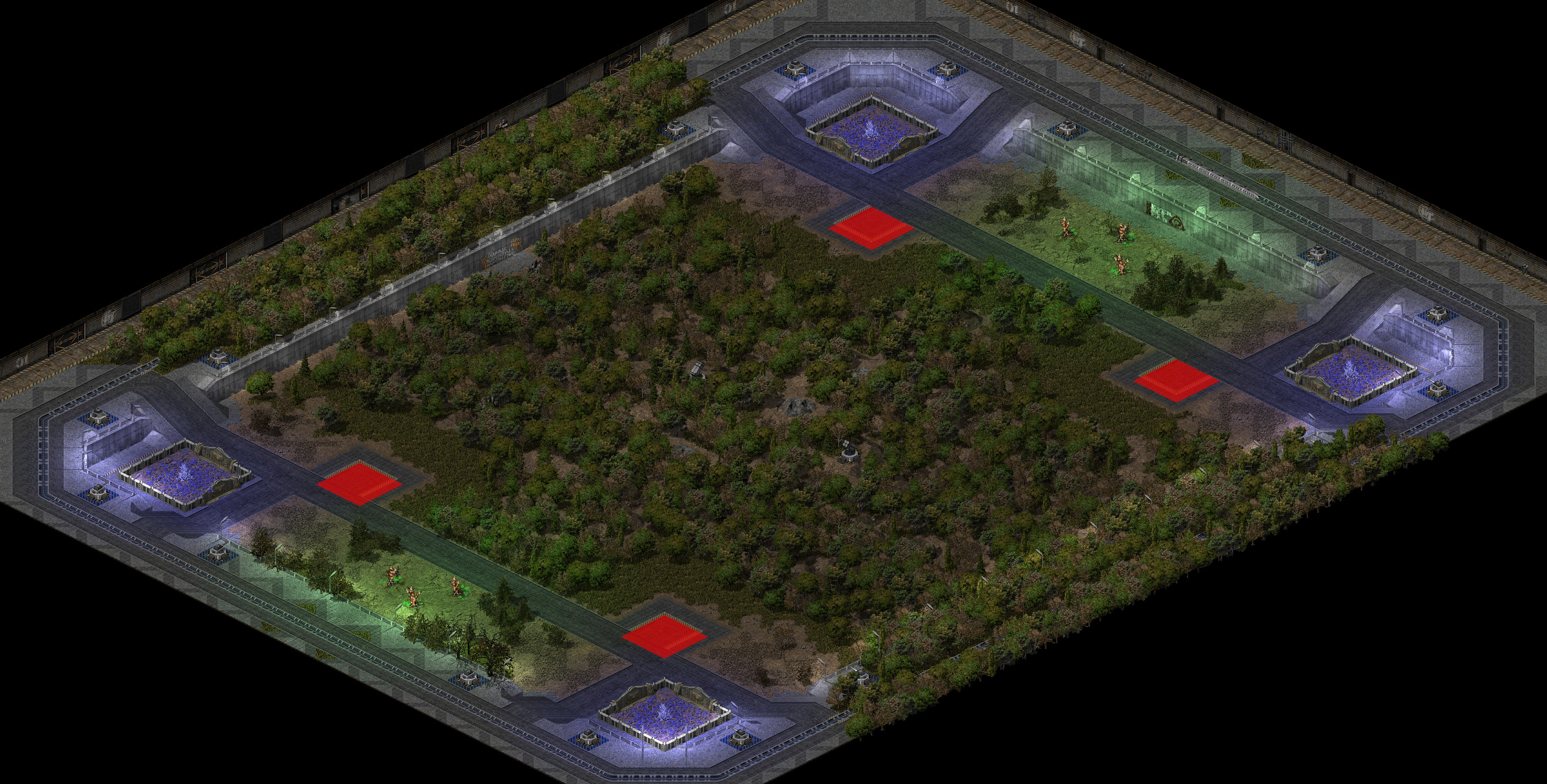 Rendered map: [4] GloboTech Forest Arena