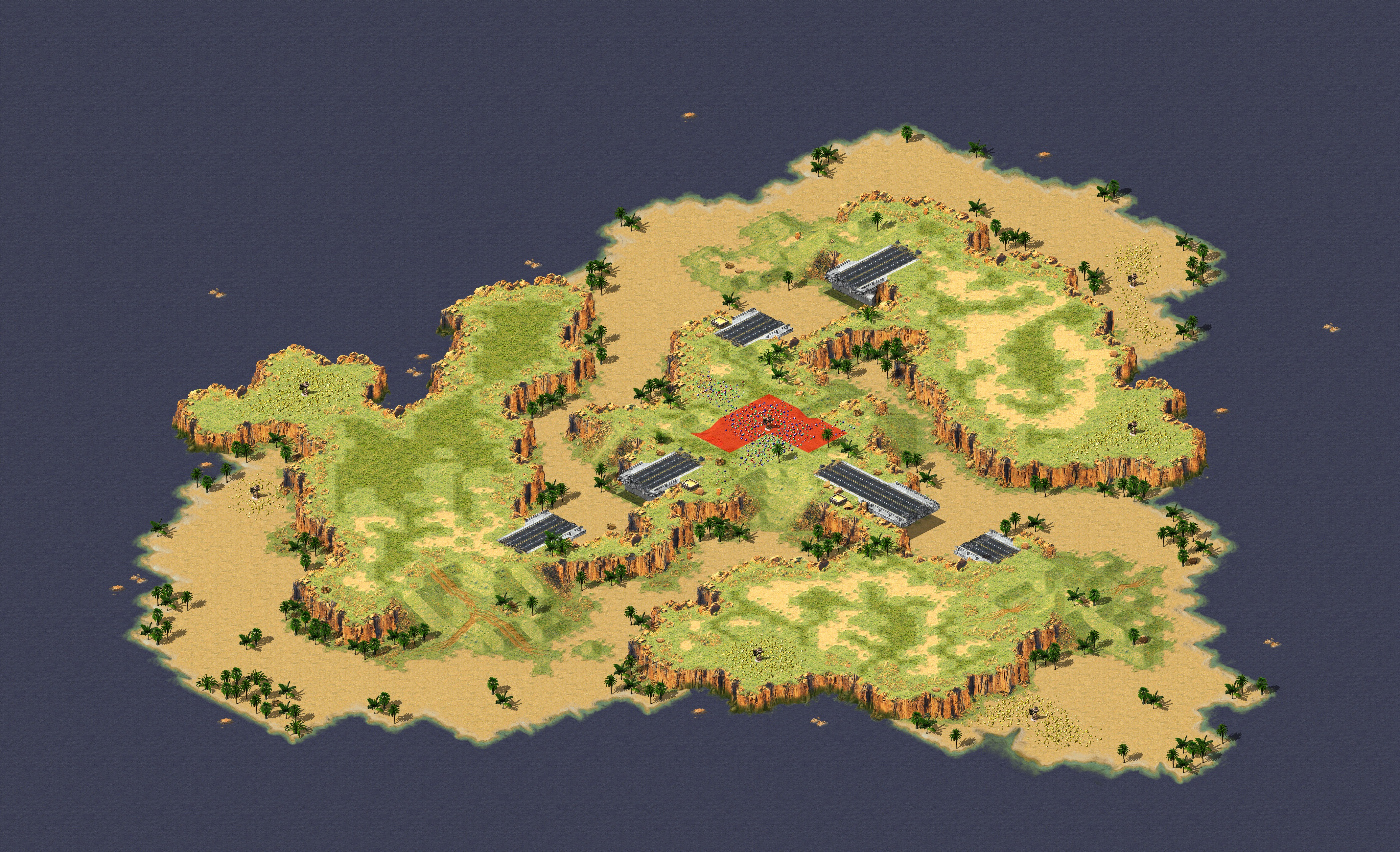 Rendered map: Canyon Fodder (Land Rush)