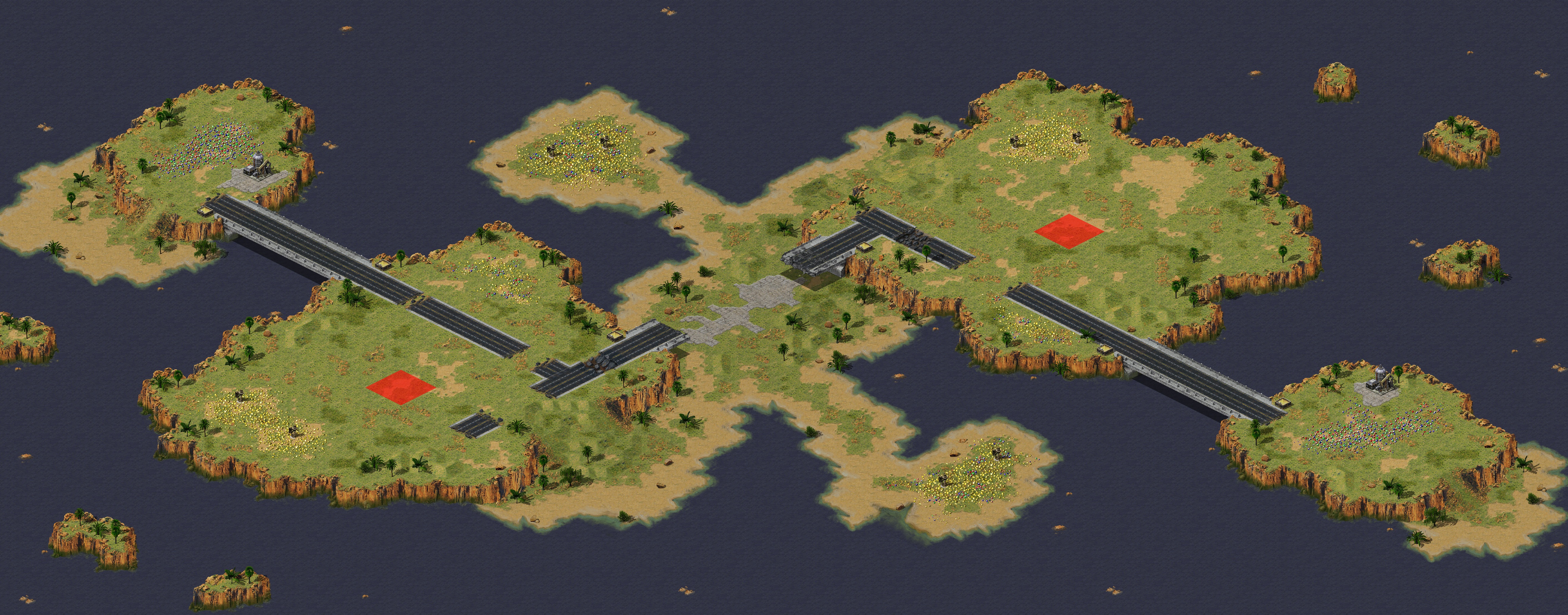 Rendered map: Dueling Islands
