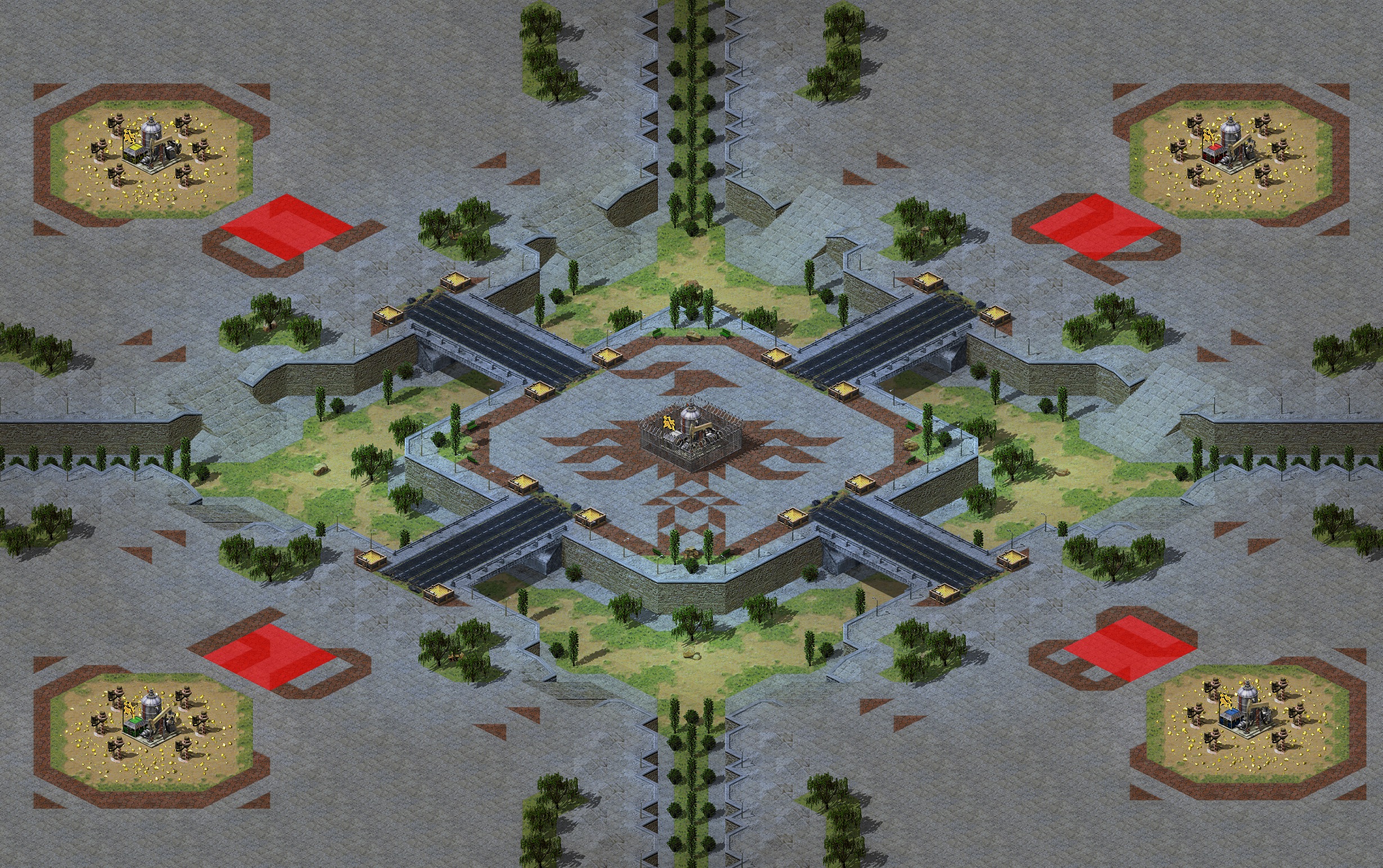 Rendered map: Oil Town v1.04 - (Oil In Center) (4)