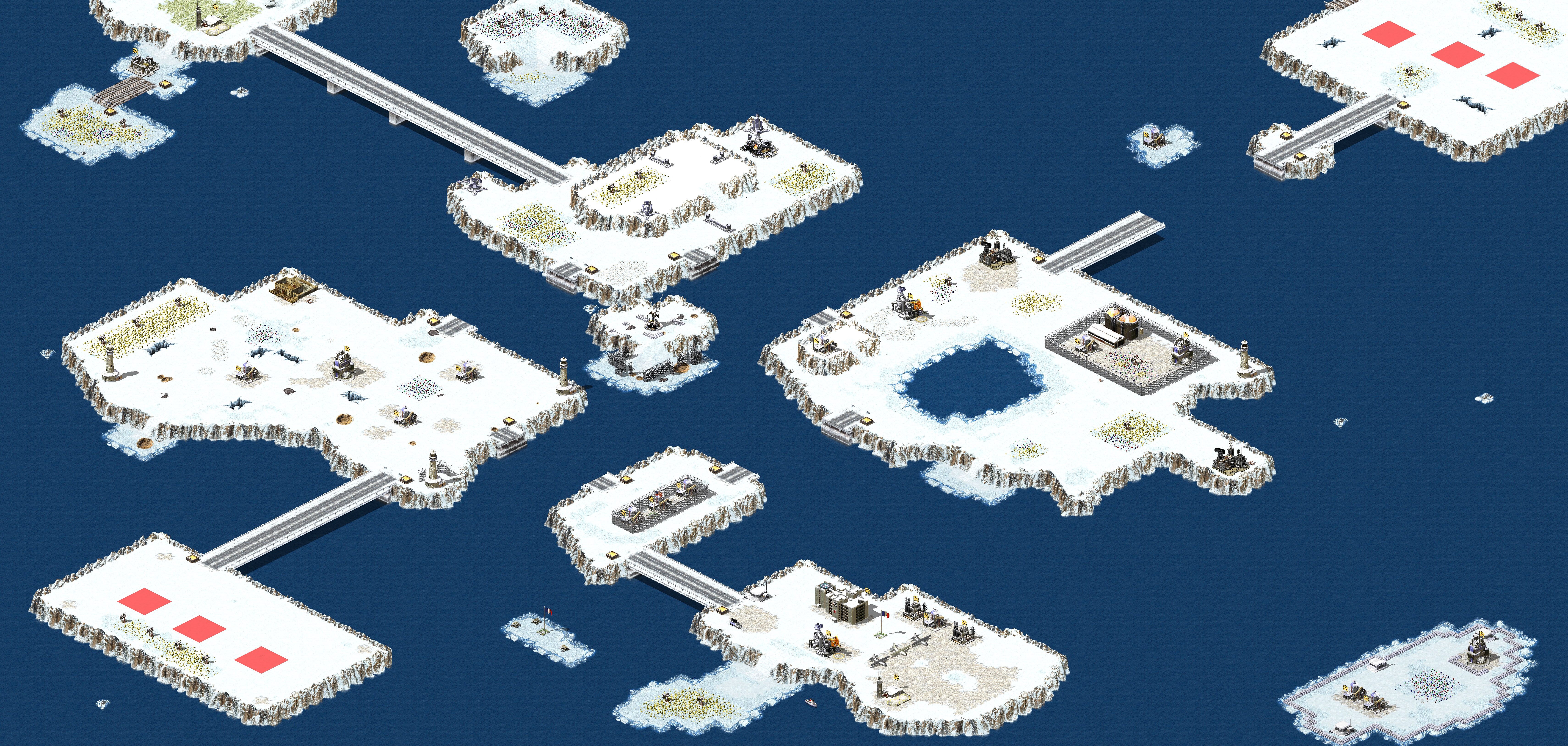 Rendered map: Bridge Island 3v3