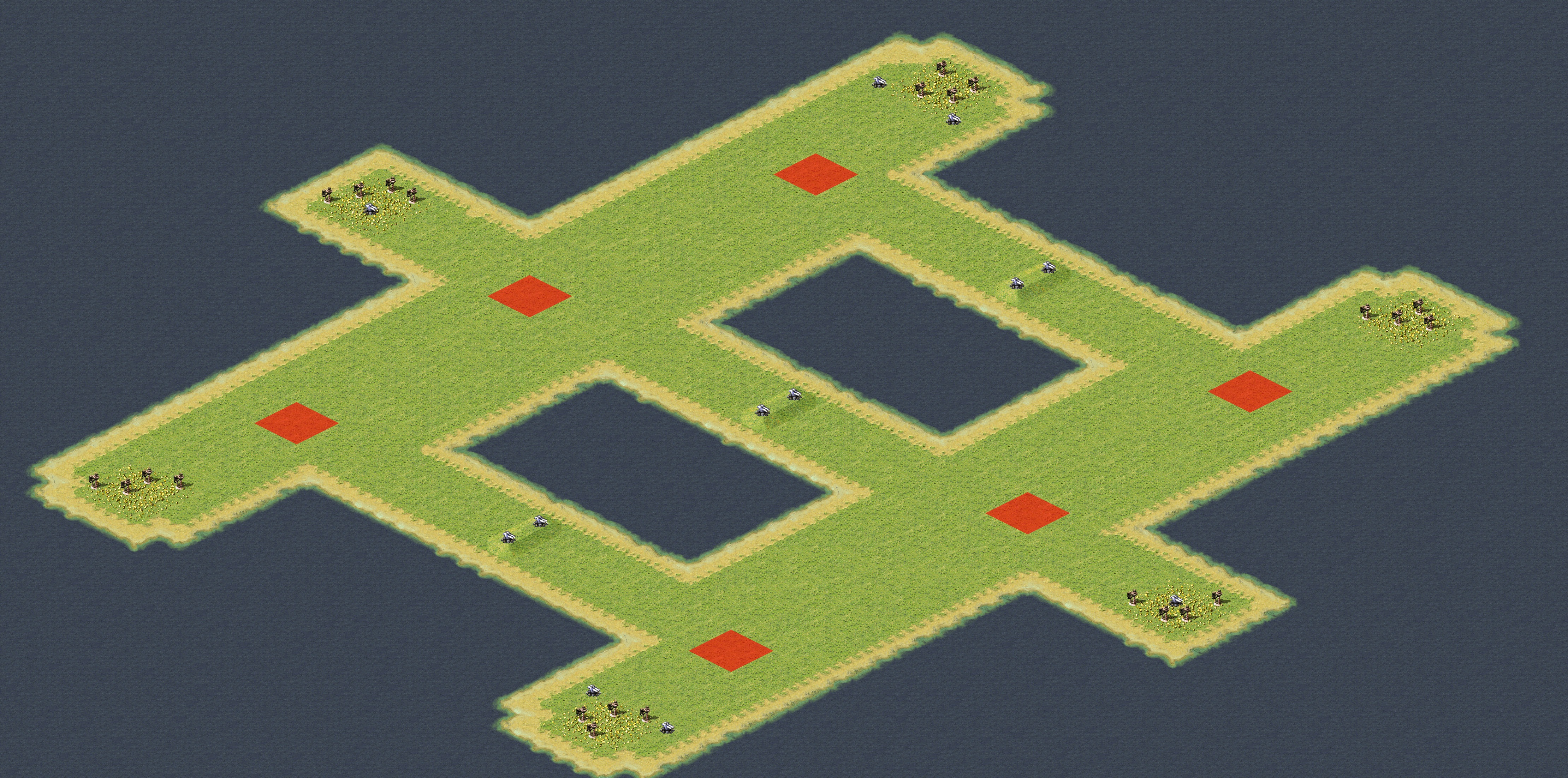 Rendered map: Flat Rising 3v3
