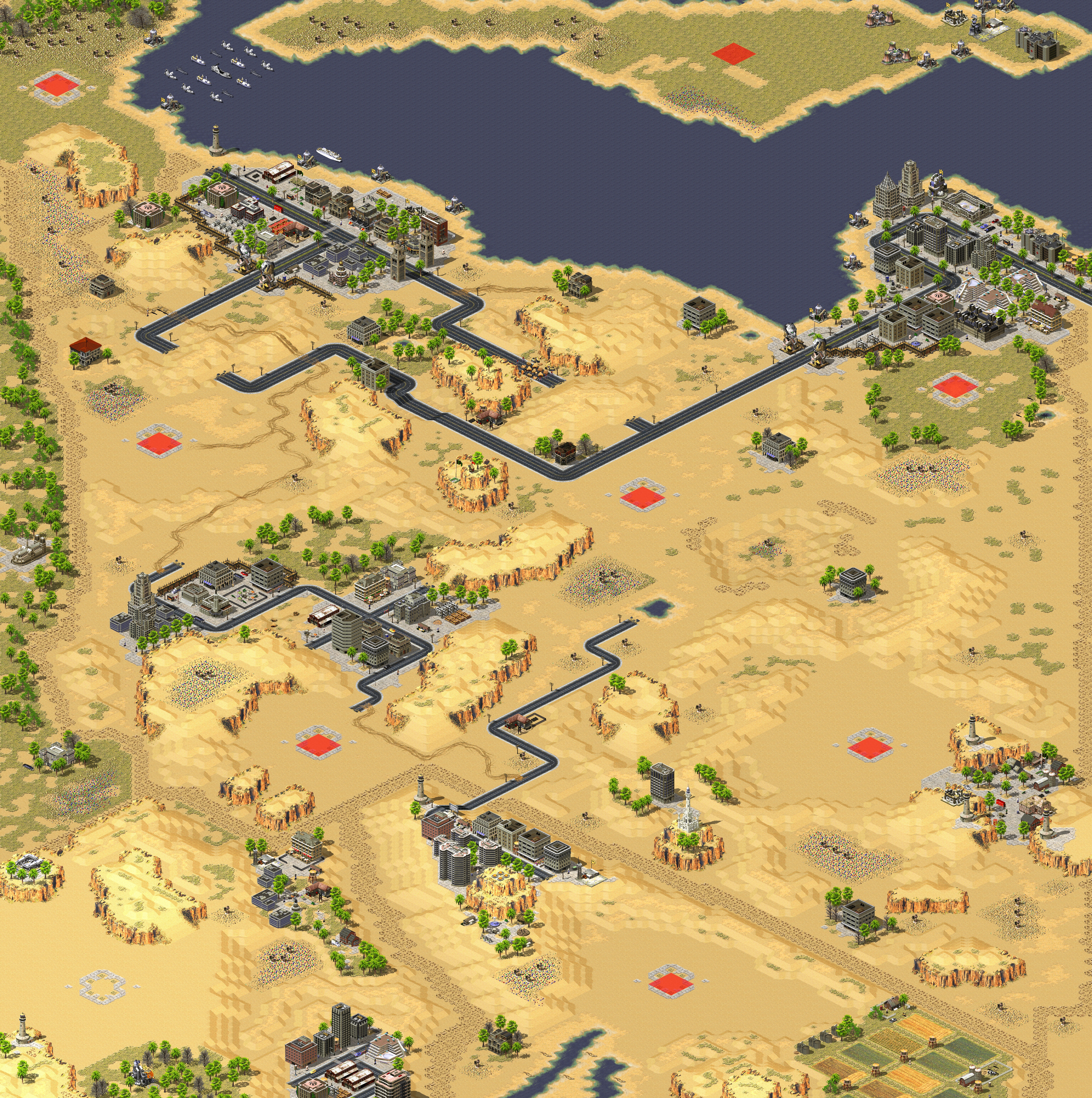Rendered map: Desert Old City