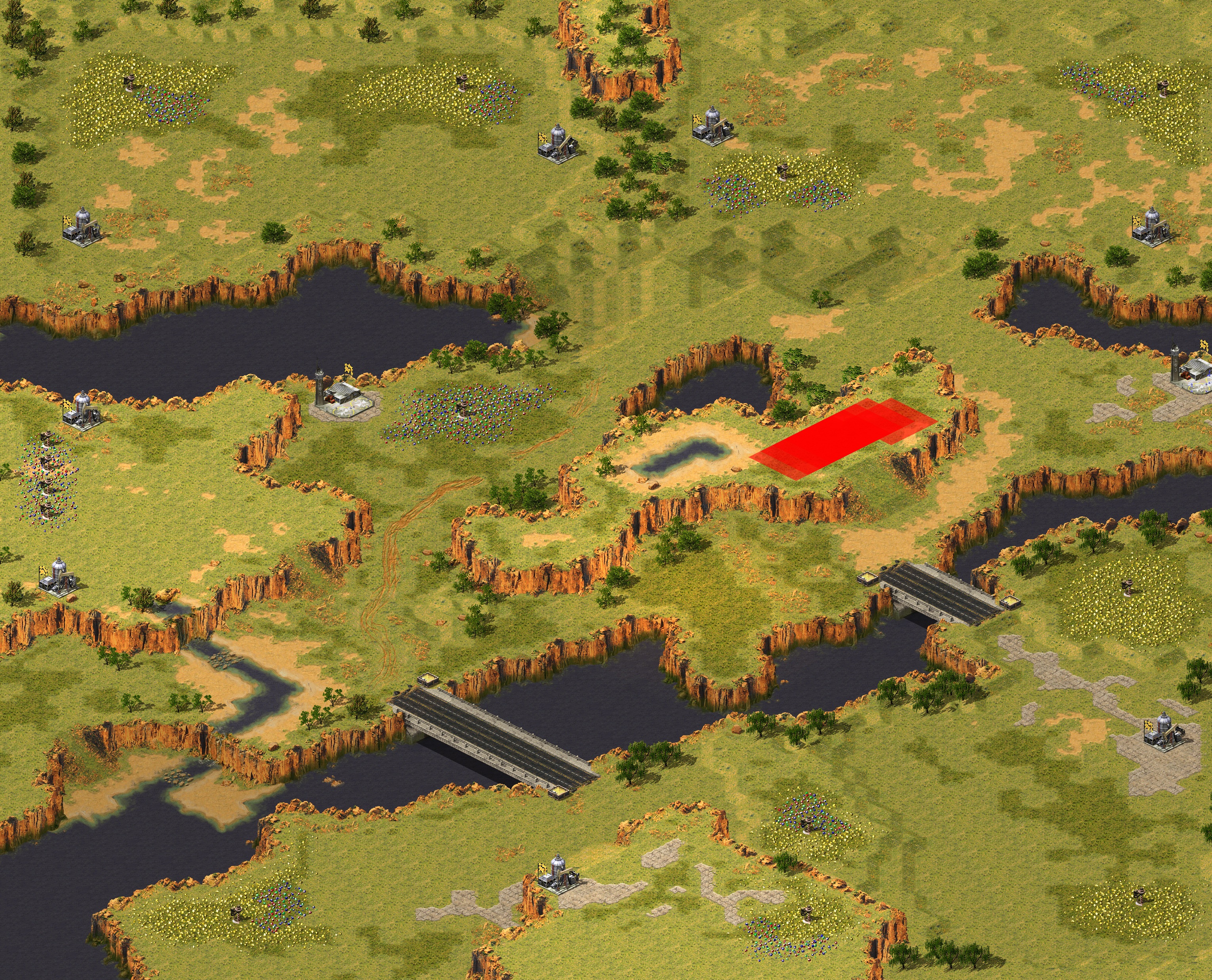 Rendered map: El Dorado Land Grab Skirmish Patch