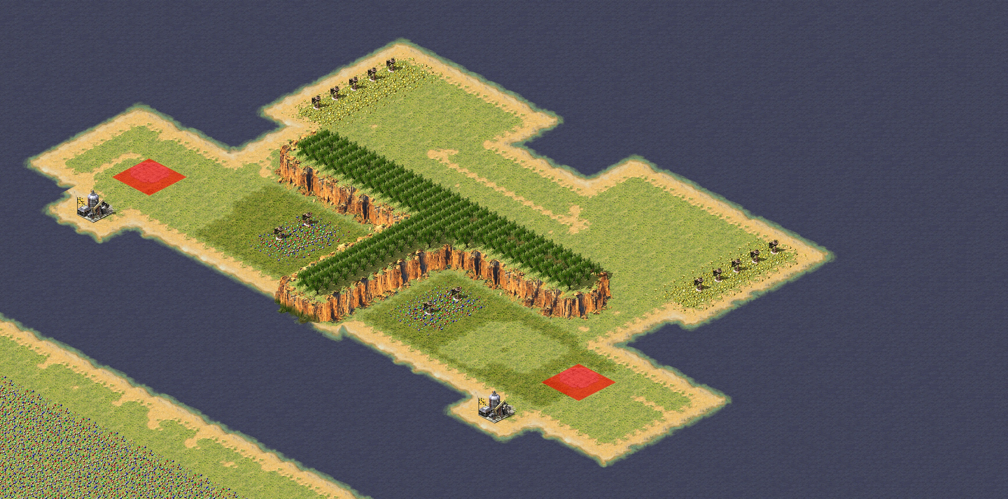 Rendered map: Island Conflict 1v1