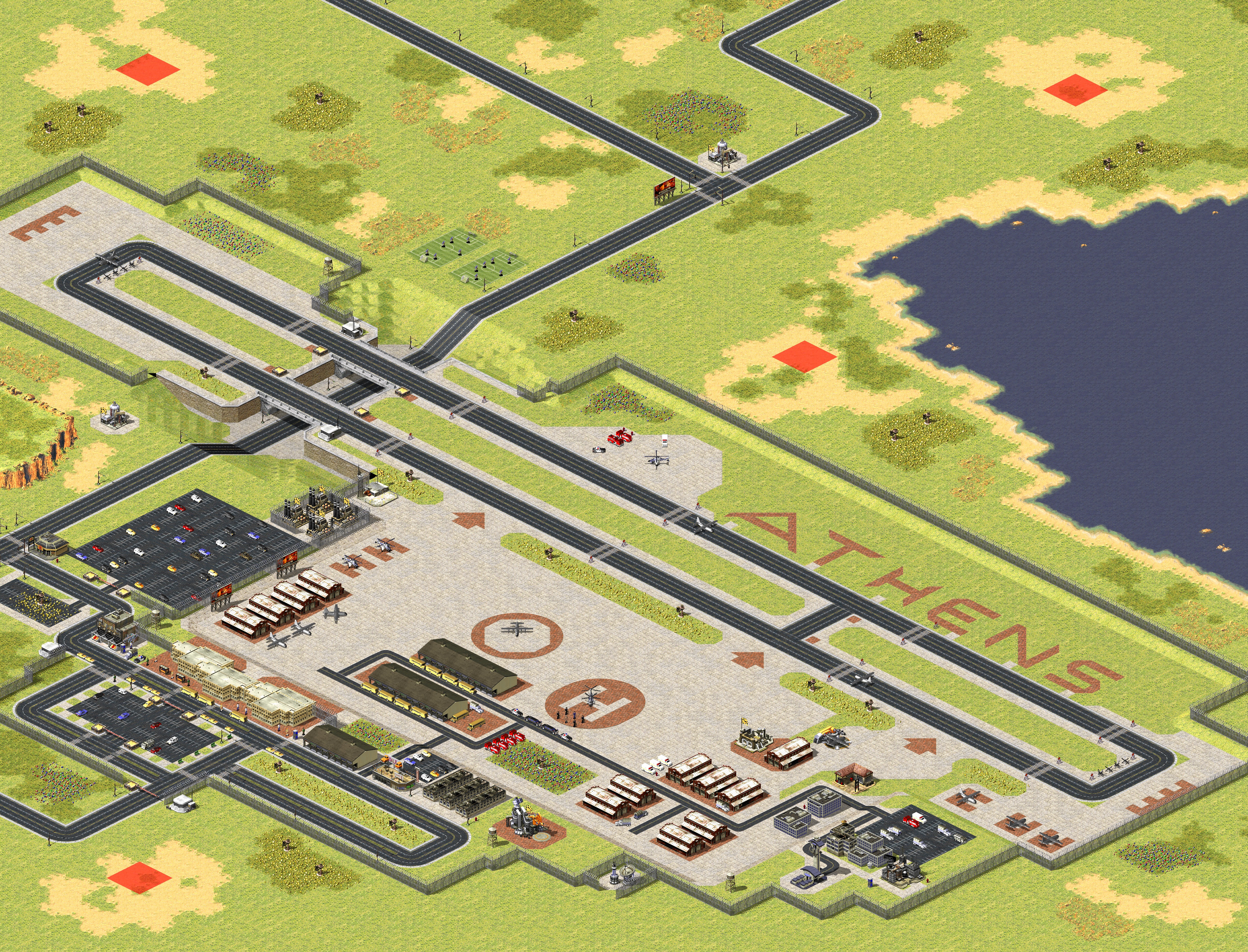 Rendered map: International Greek Airport