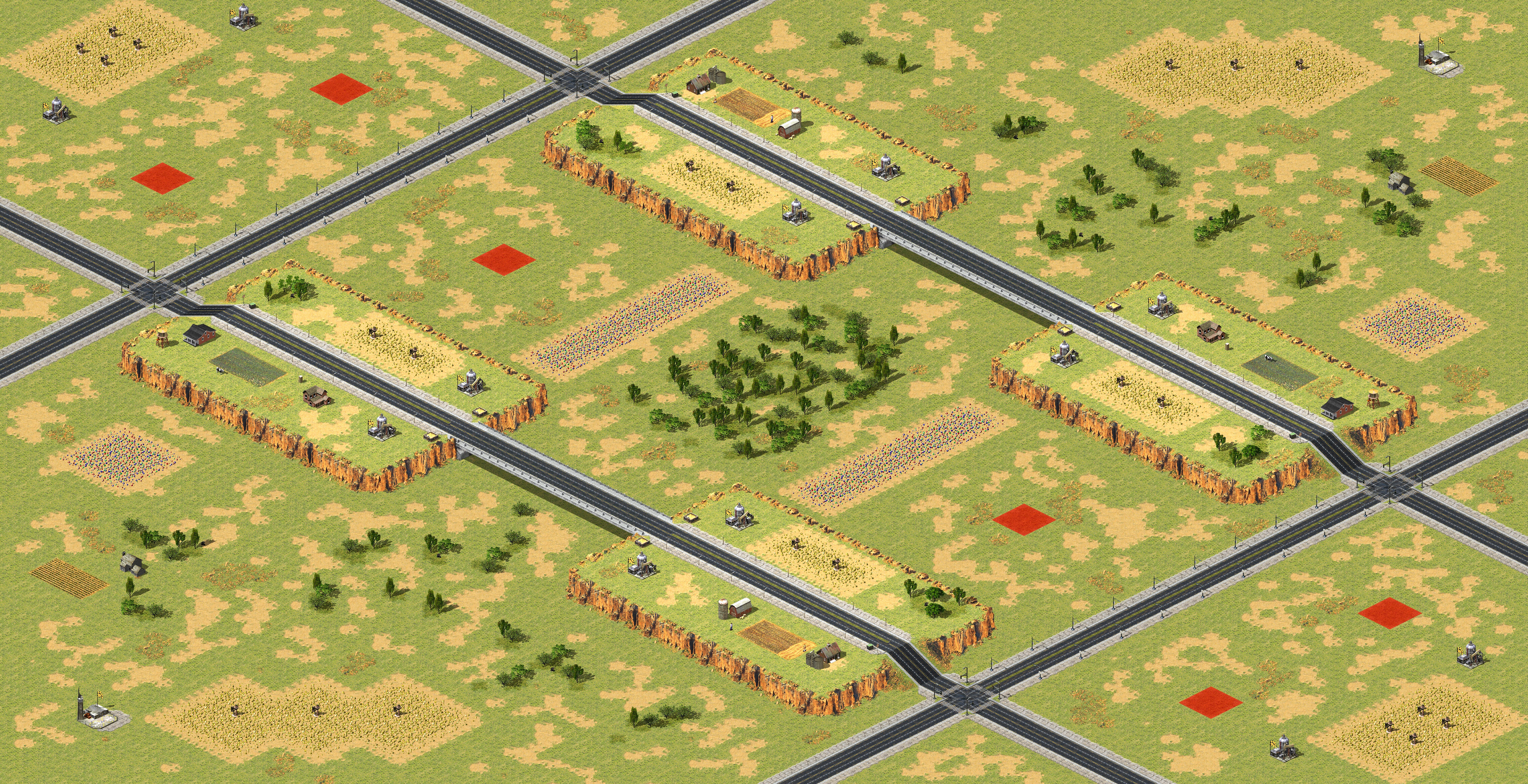Rendered map: 攻击与防御3v3