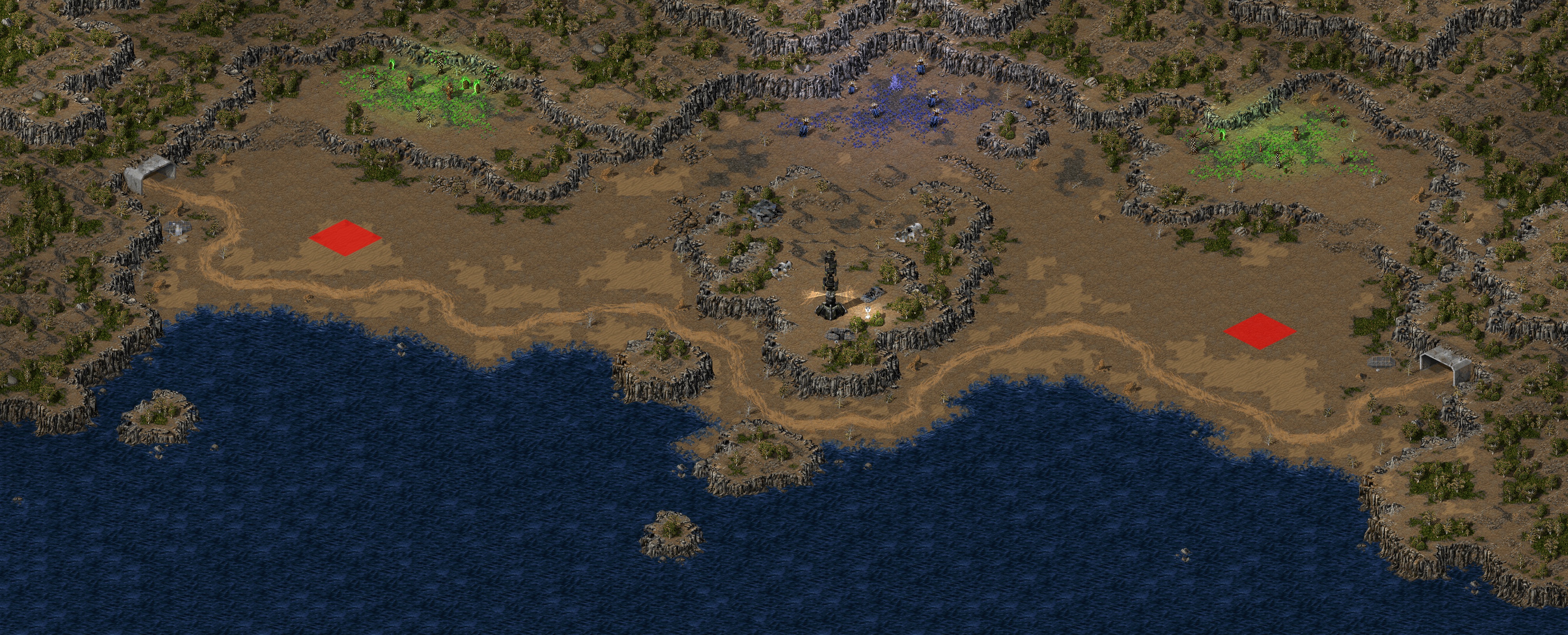 Rendered map: shoreline