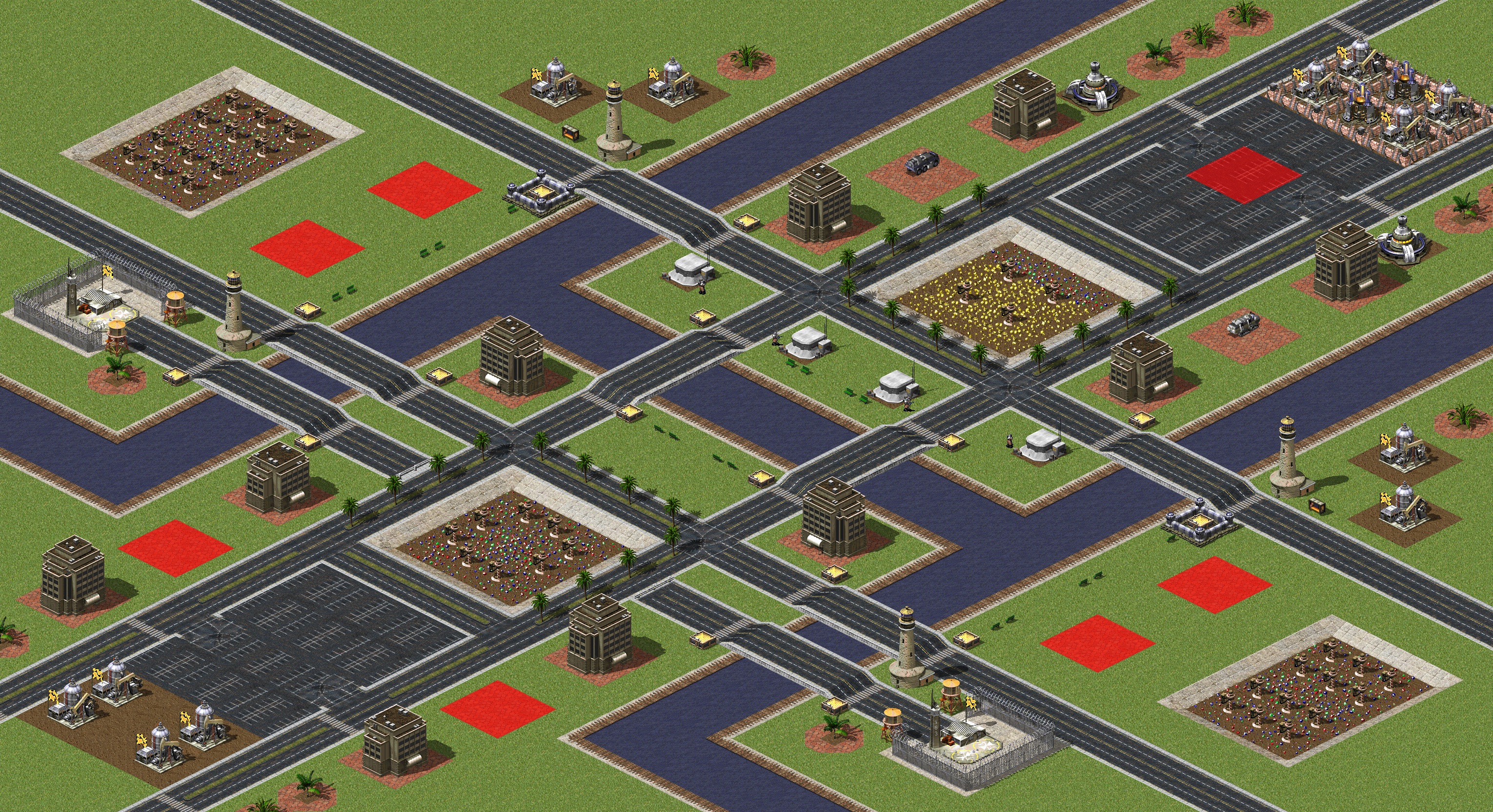 Rendered map: 2024红警混战王-运河