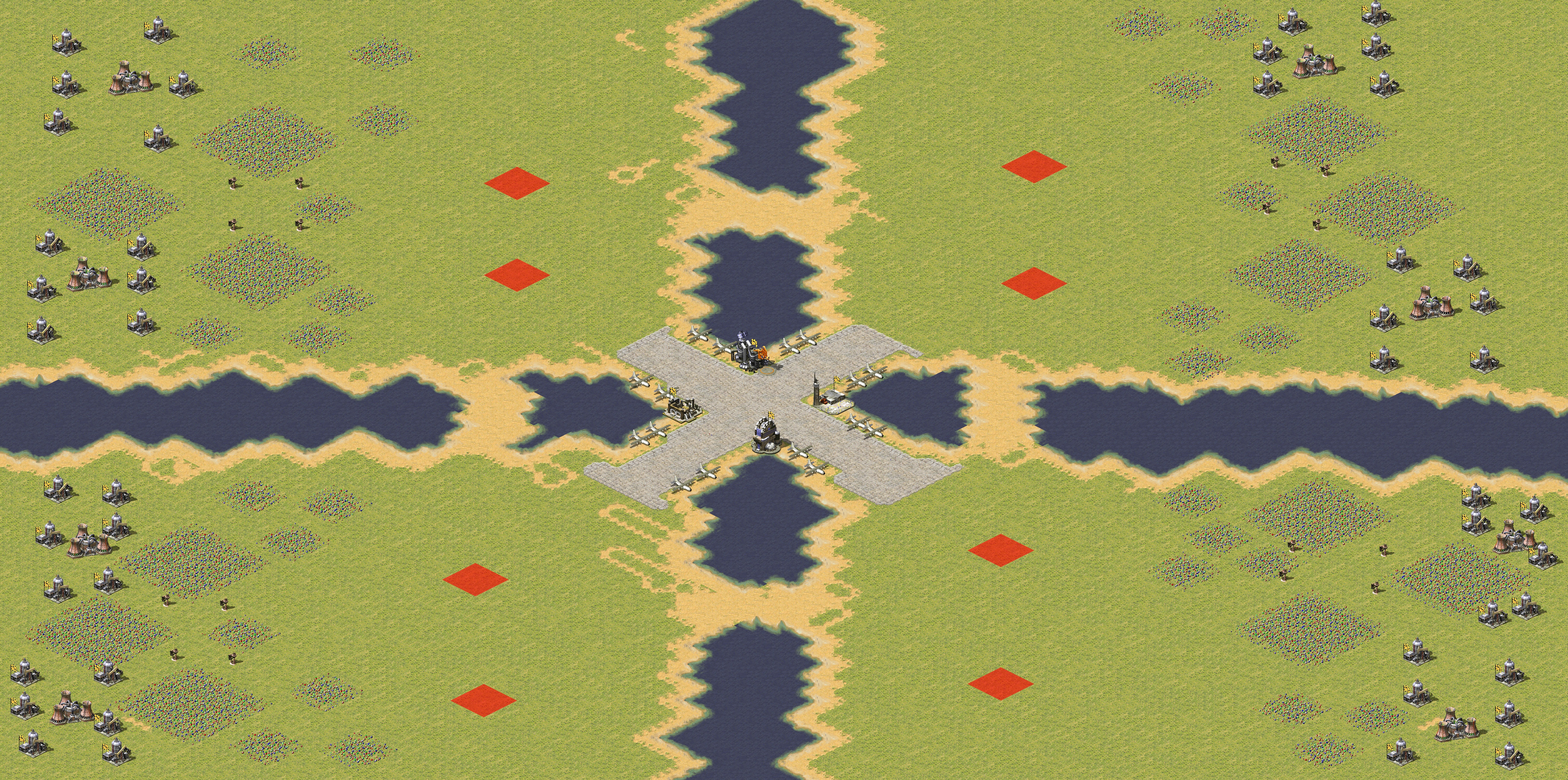Rendered map: Four Patches Balanced