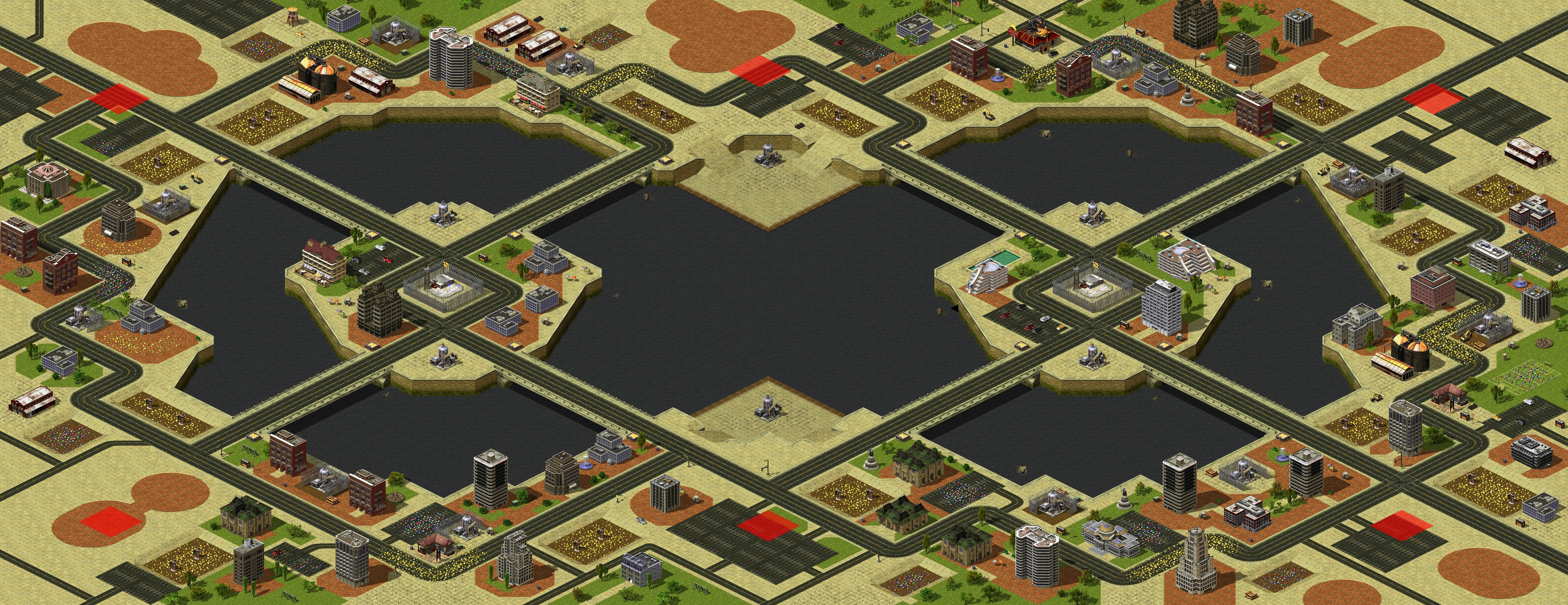 Rendered map: Streets of Gold