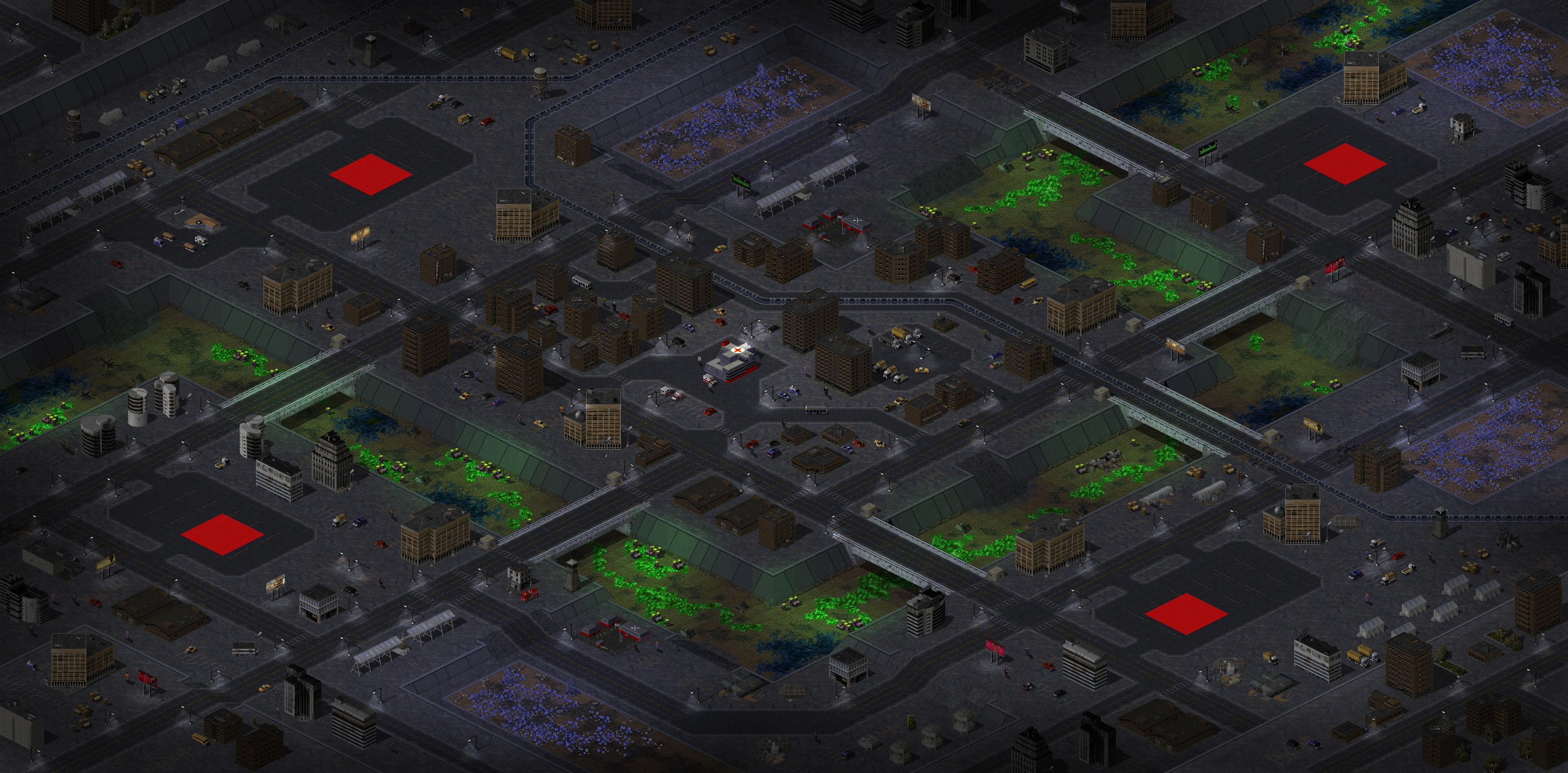 Rendered map: chemical city