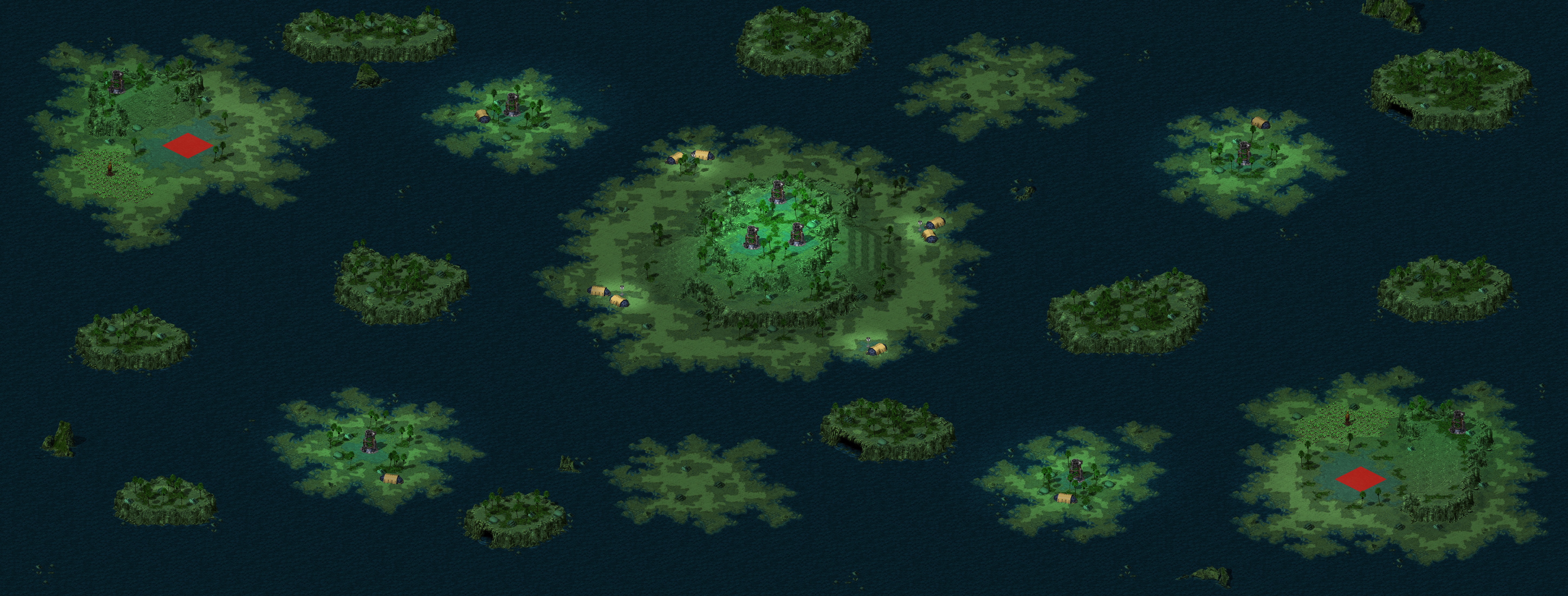 Rendered map: Paradise Islands