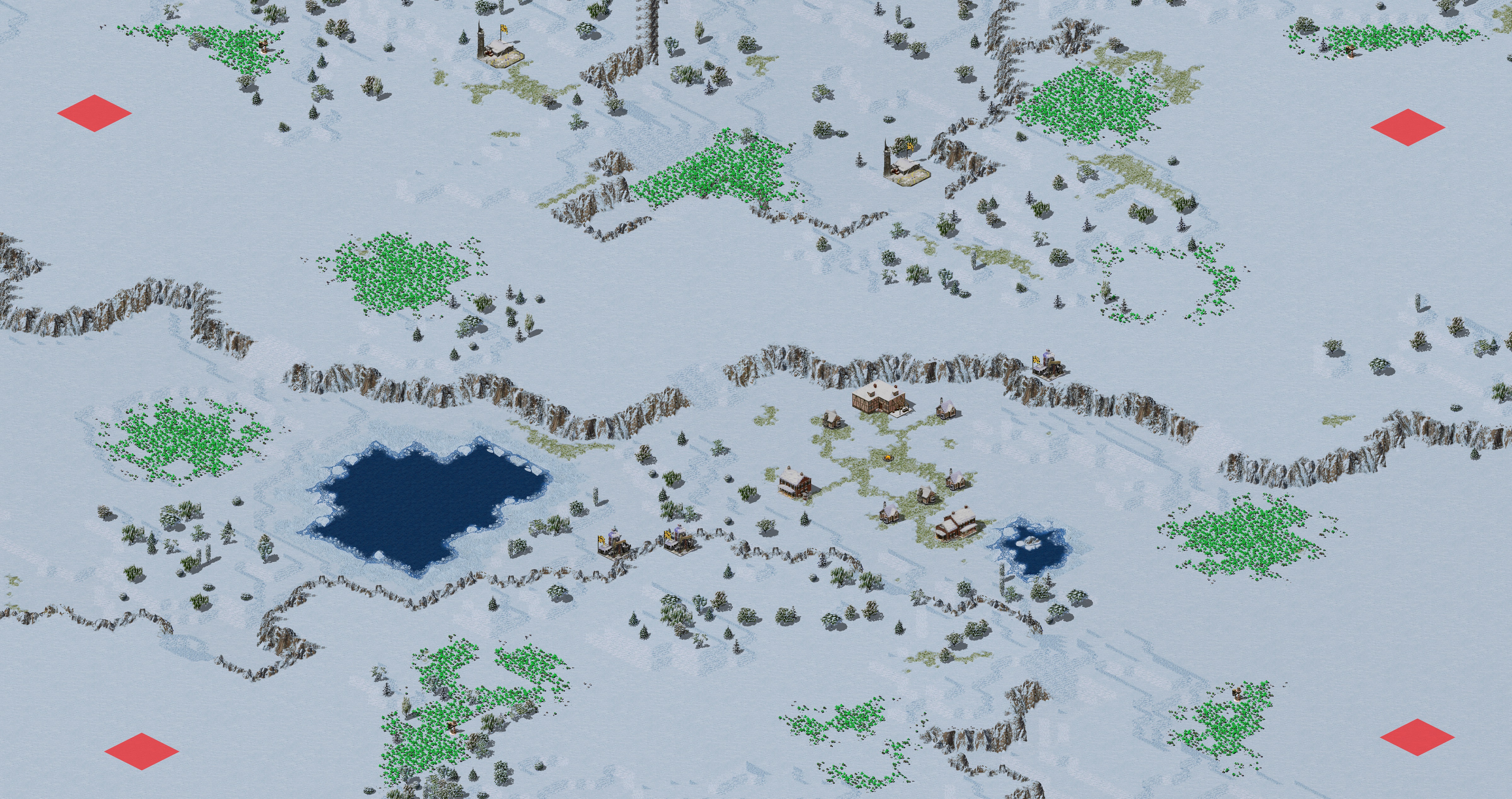 Rendered map: [RA2] Allied Campaign: Guardians of the East - Map 4