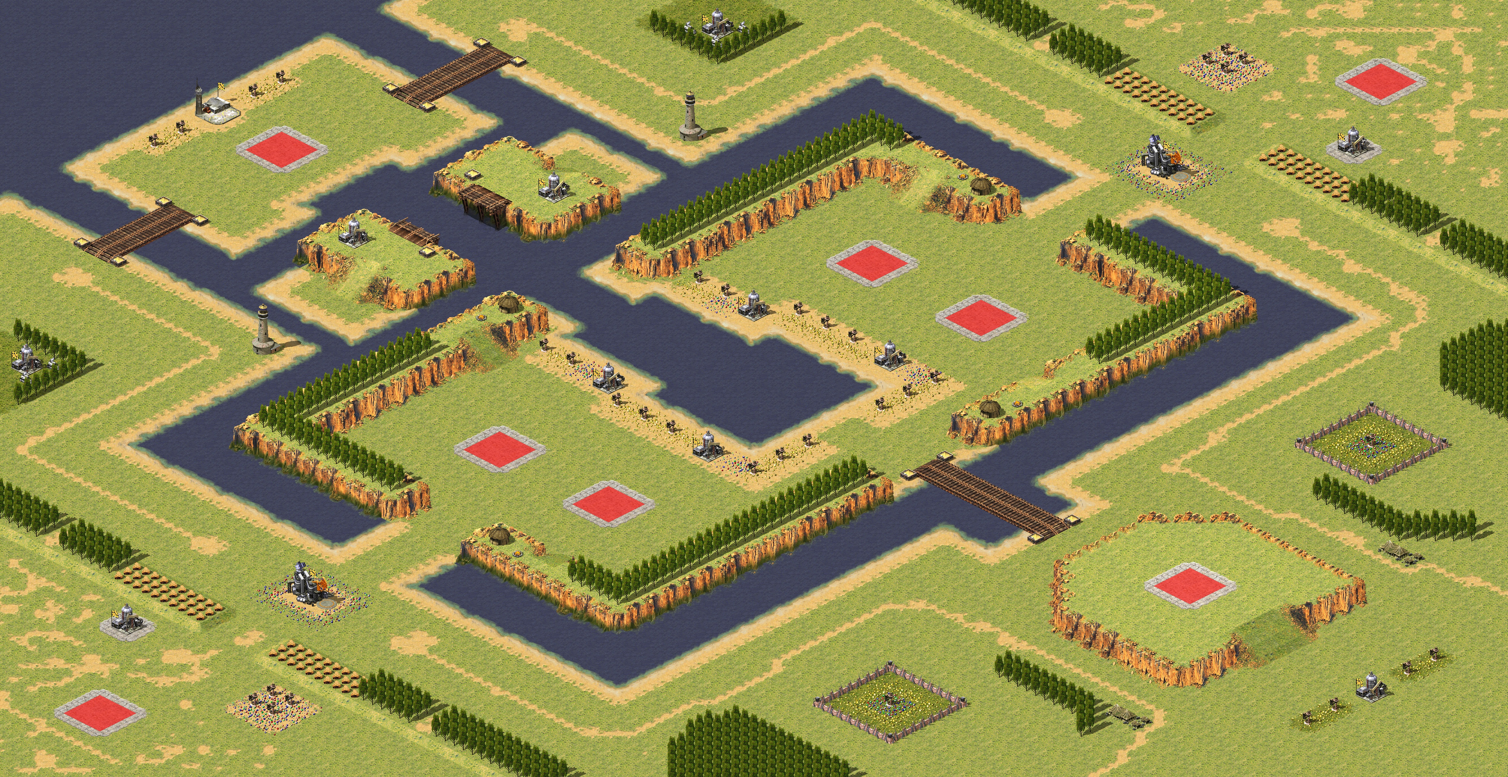 Rendered map: Simple City 4v4