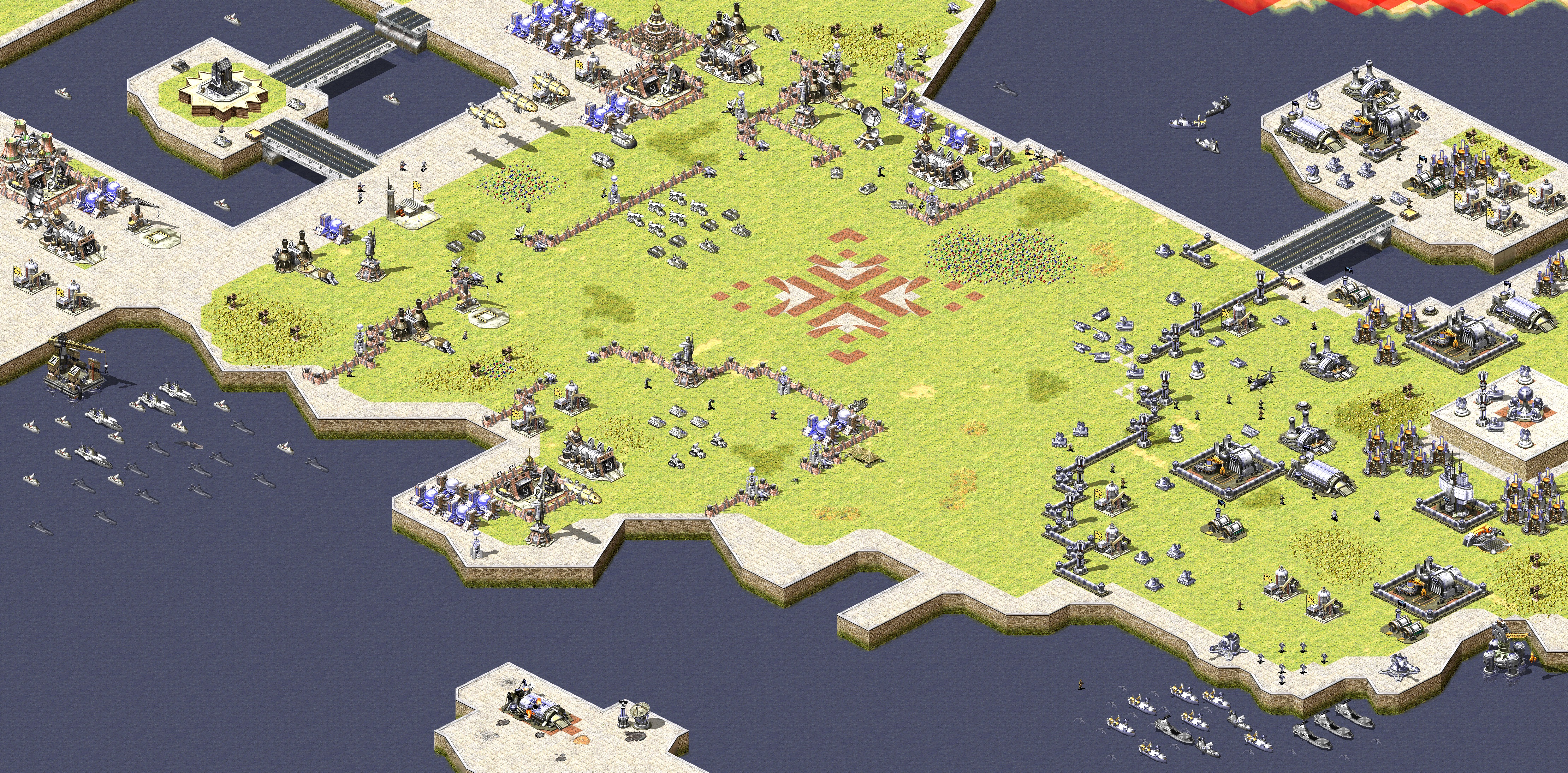 Rendered map: Allied vs Soviet 4v4