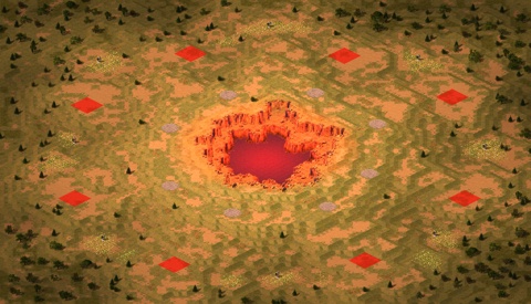 Rendered preview of 2025红警混战王-火山岩
