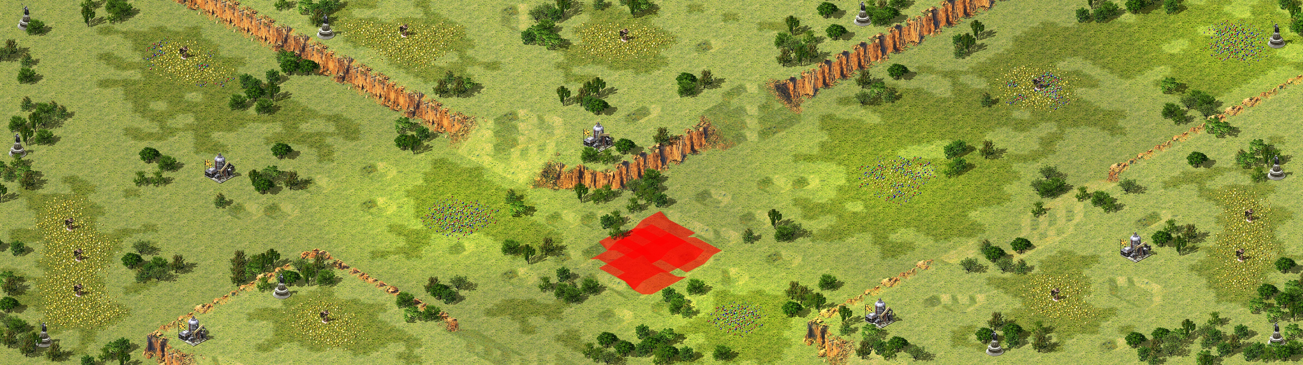 Rendered map: Canyon Melee Patch of Land