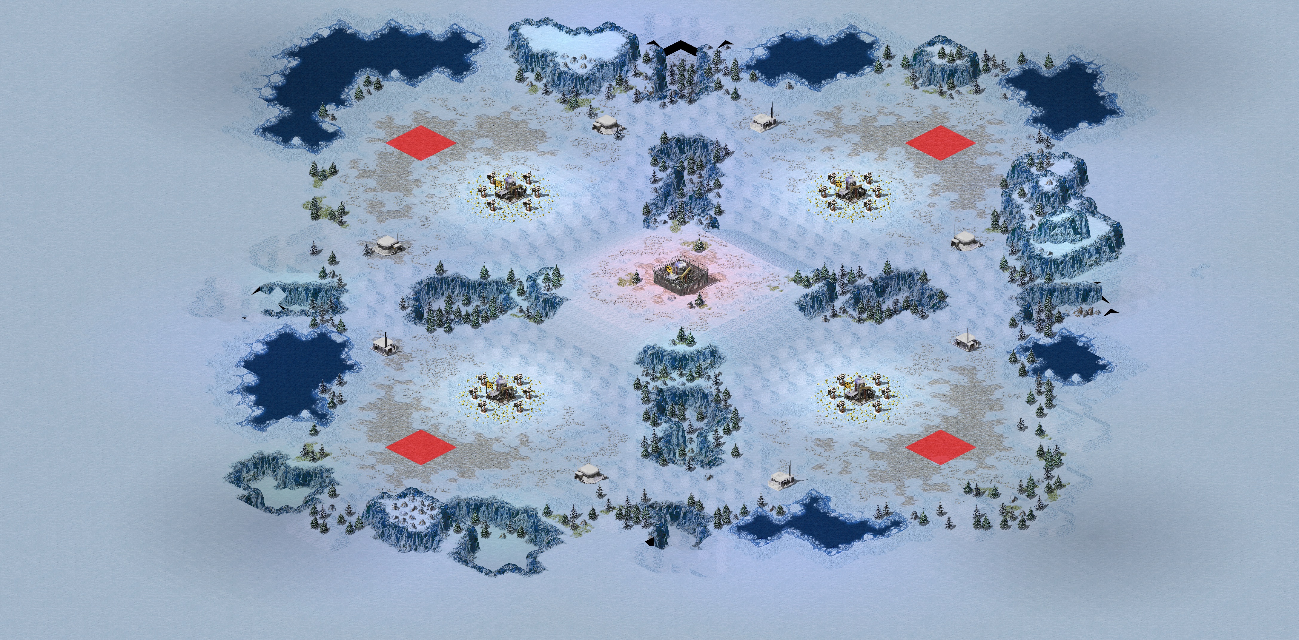 Rendered map: [4] Oil Mountain v1.04 - (Oil In Center)