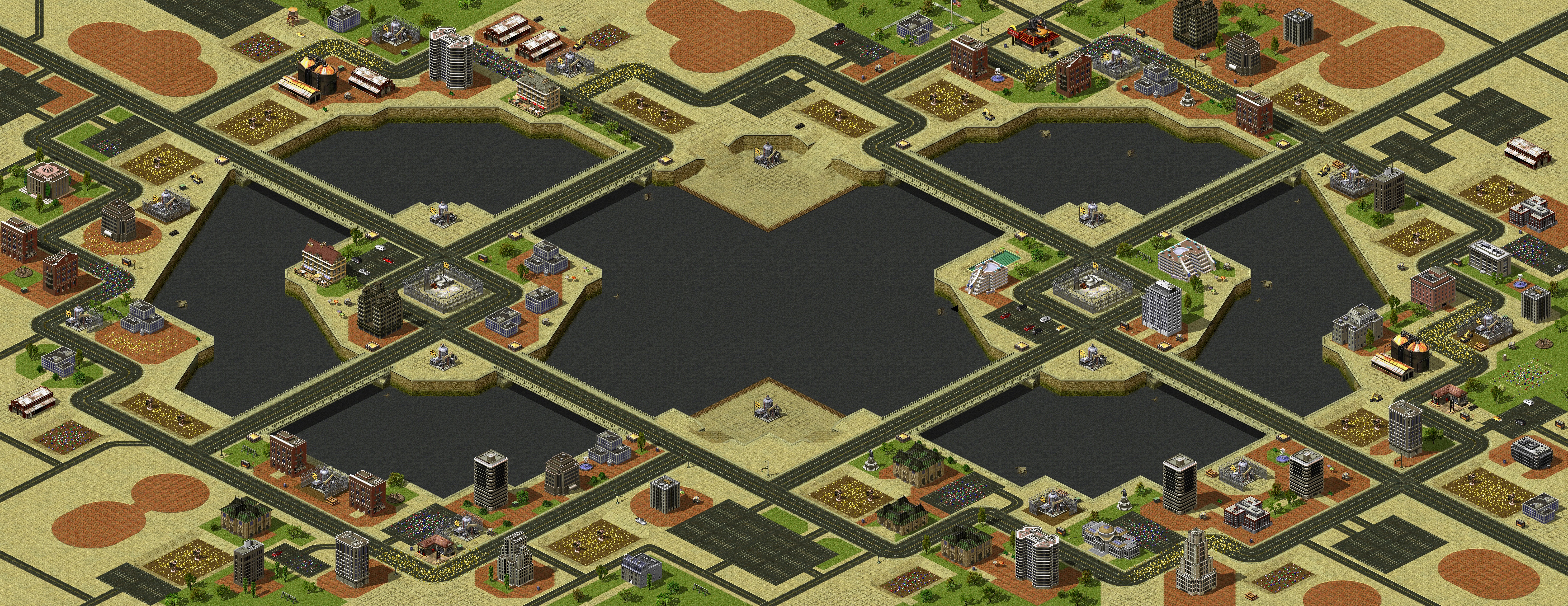 Rendered map: Streets of Gold