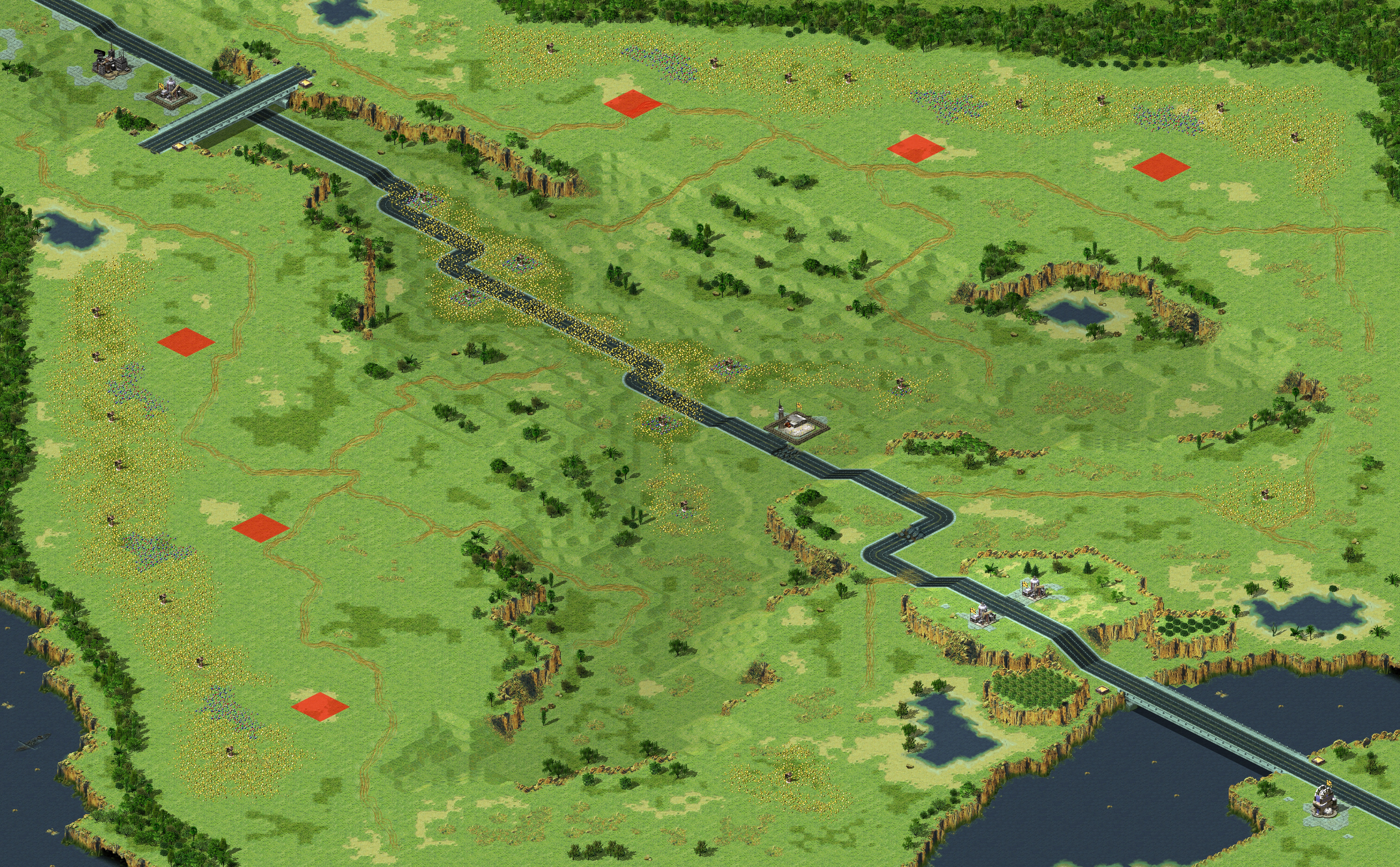 Rendered map: 新周赛-公路争夺战