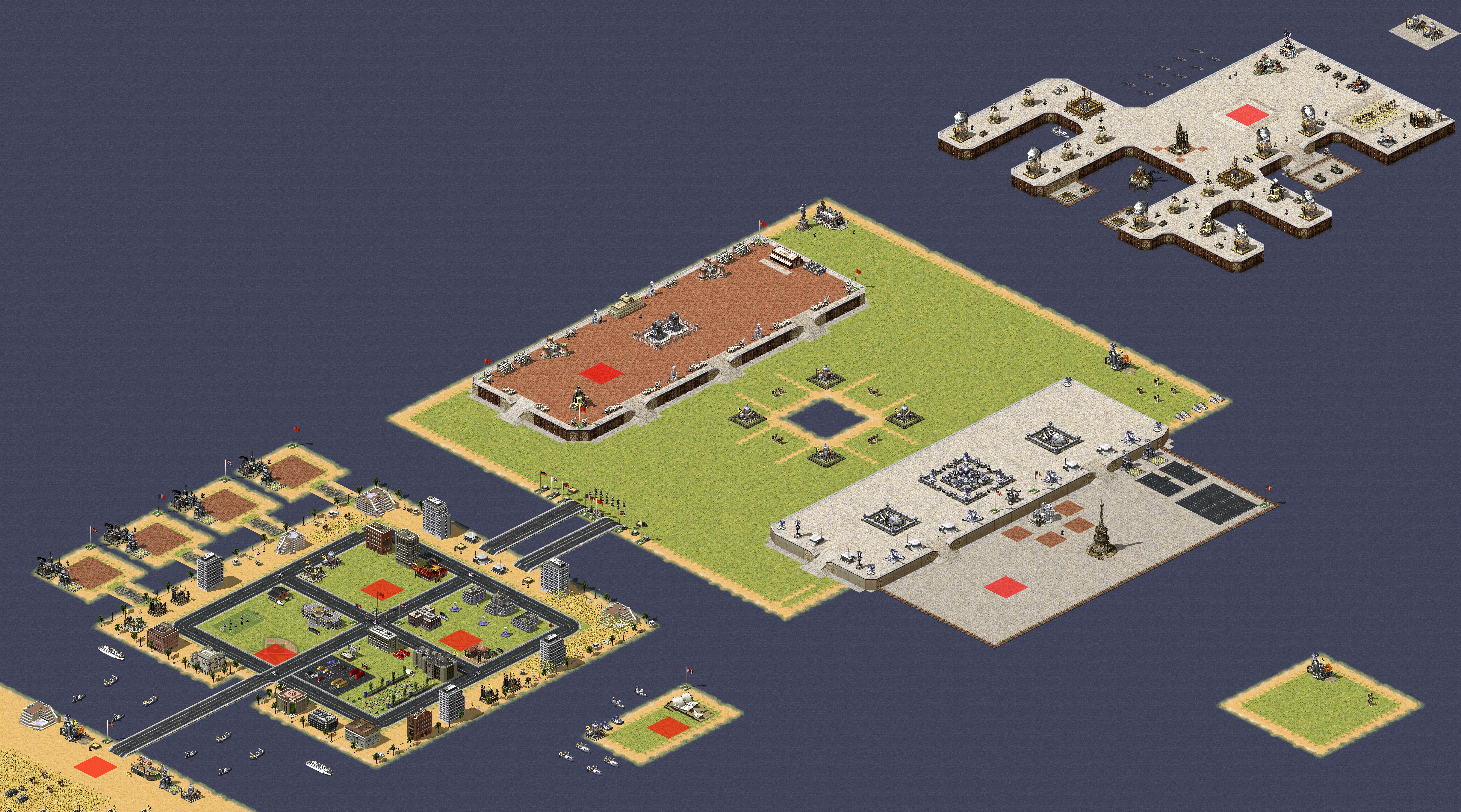 Rendered map: Four Kingdoms