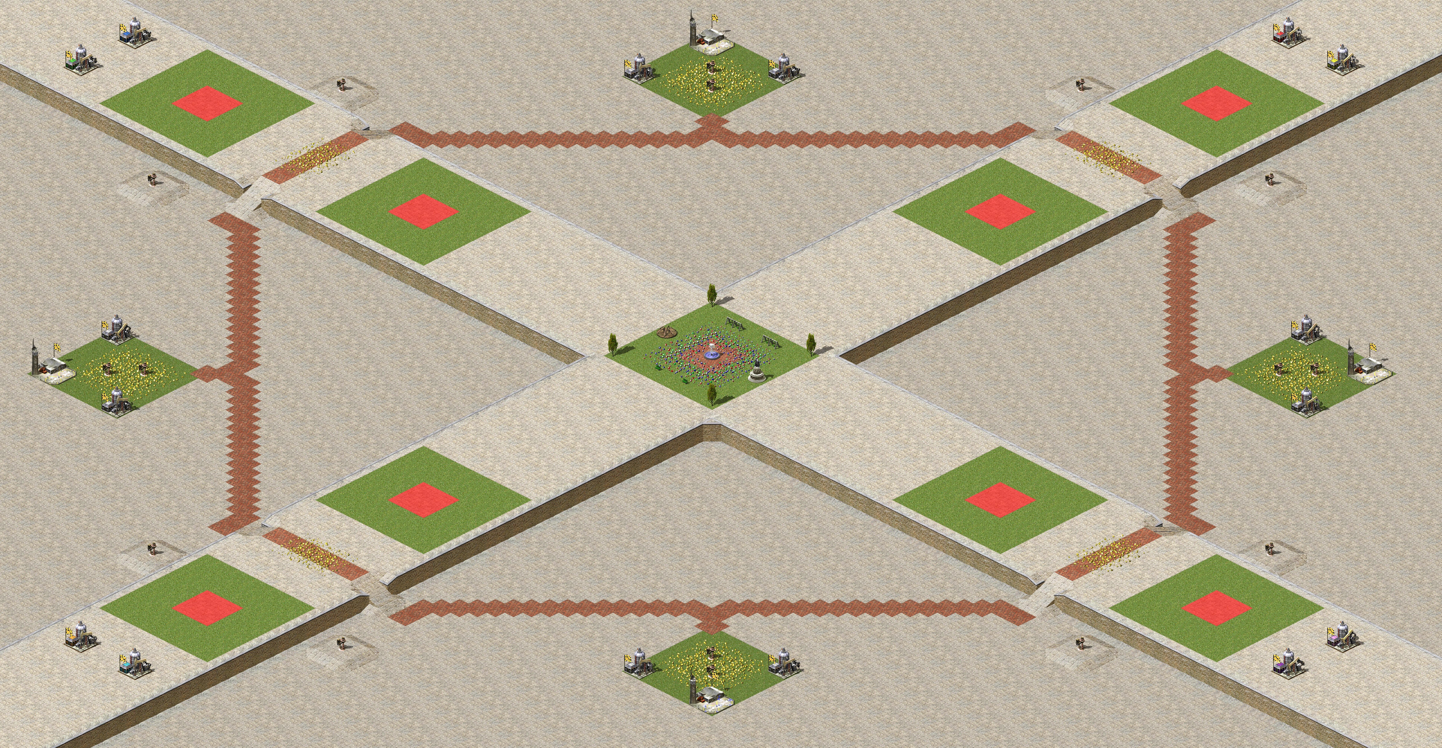 Rendered map: Central Park (2v2v2v2)