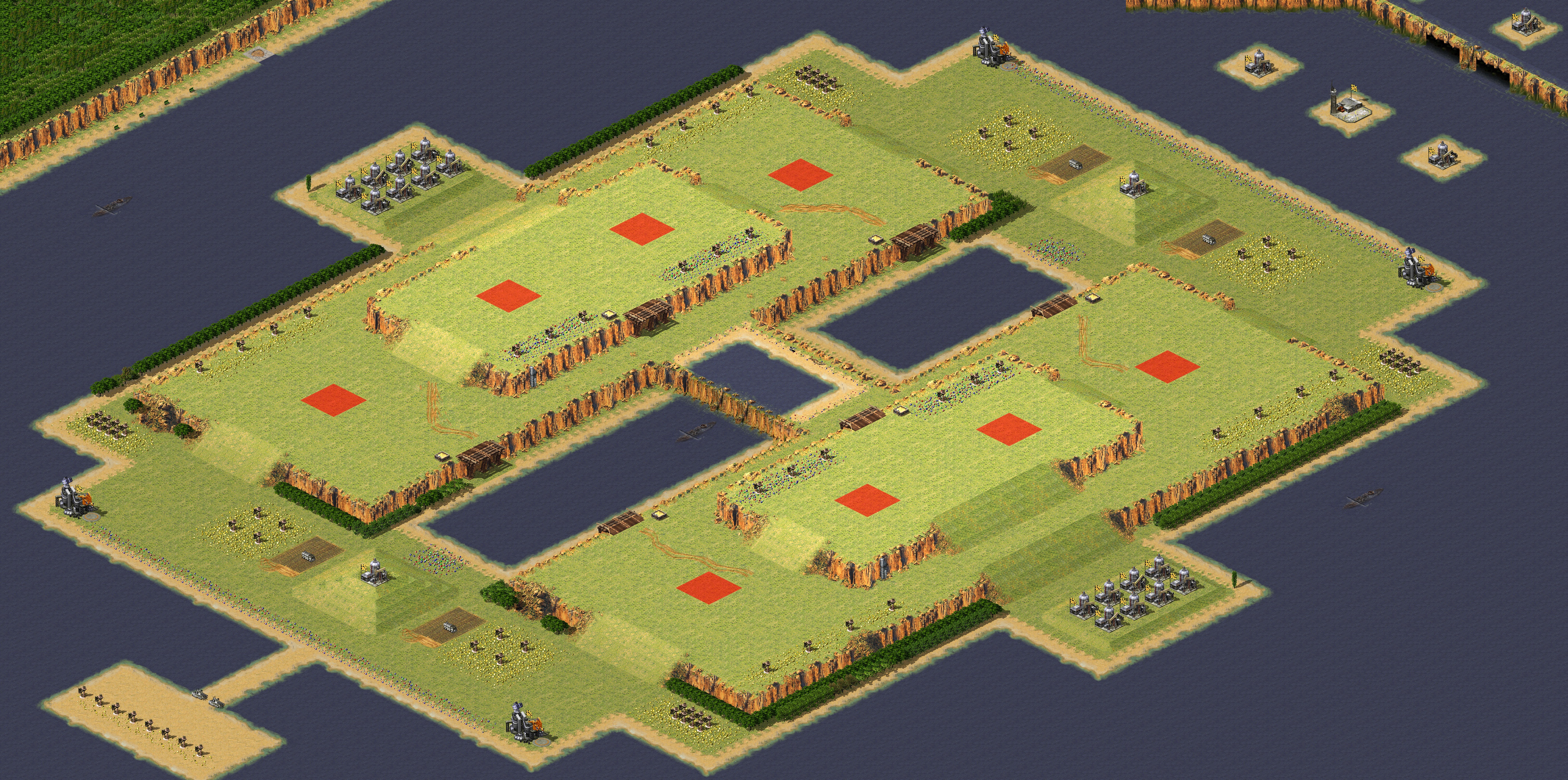 Rendered map: 高山低谷4v4