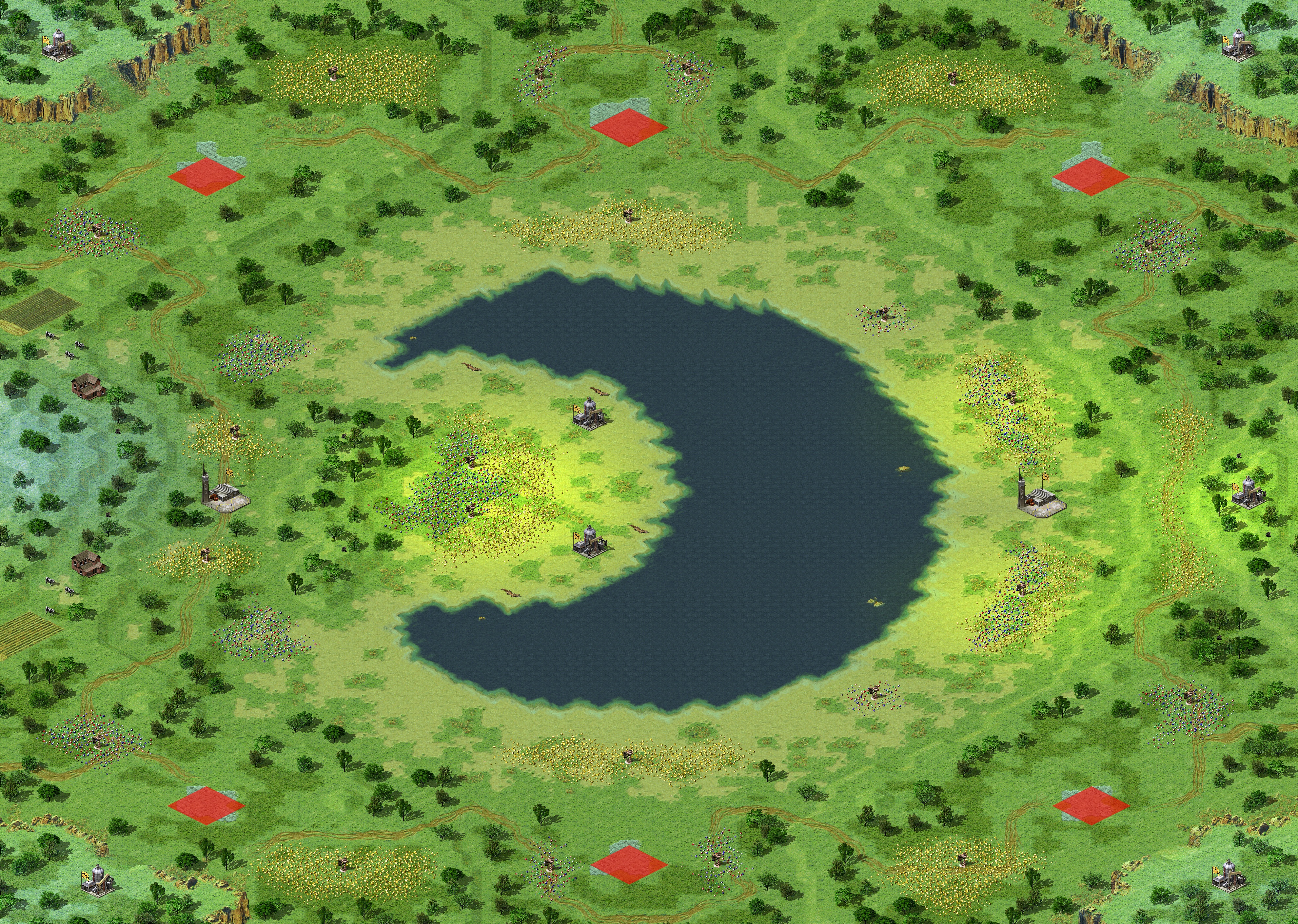 Rendered map: 月亮湖