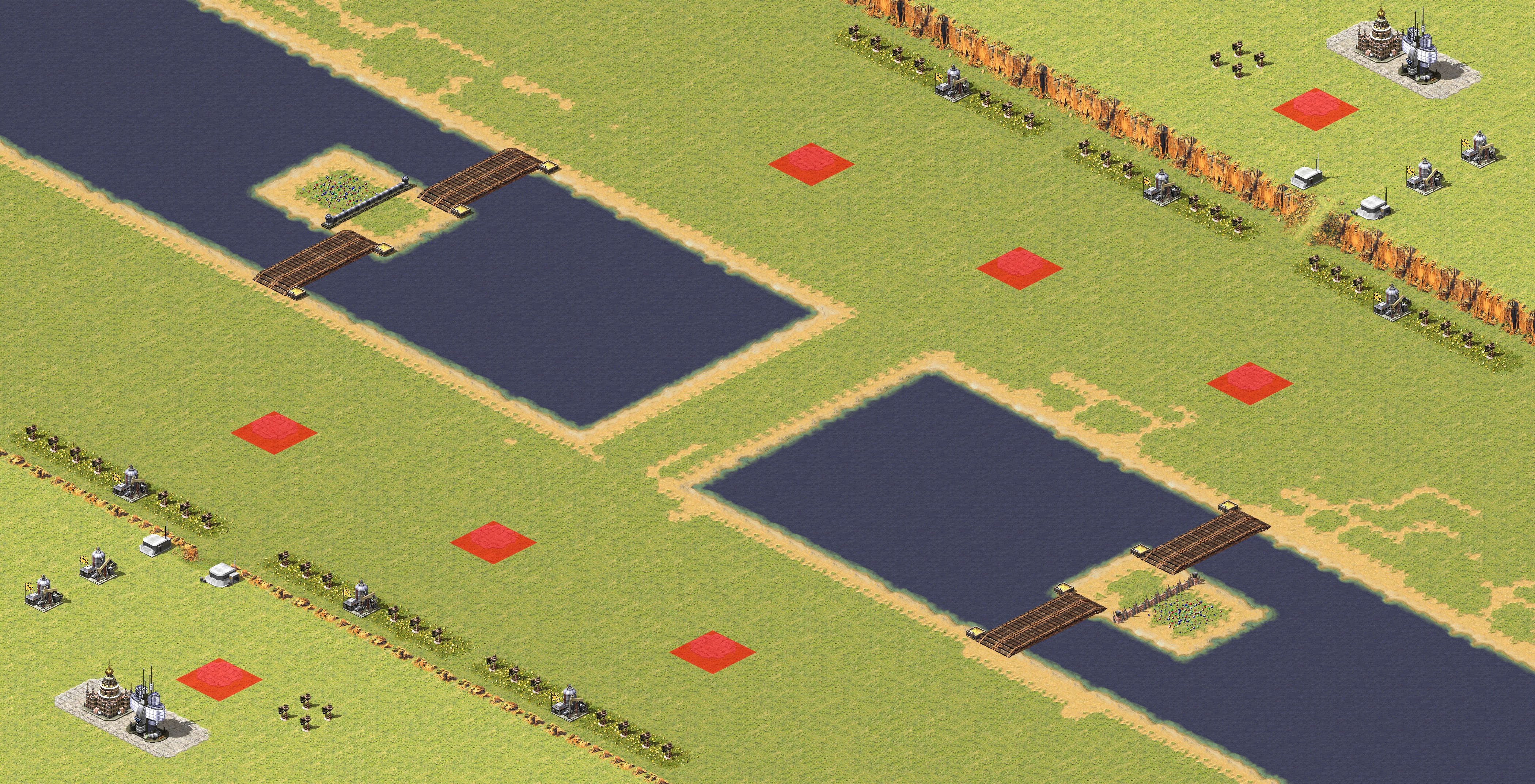 Rendered map: 4v4 One in Back - Bridge