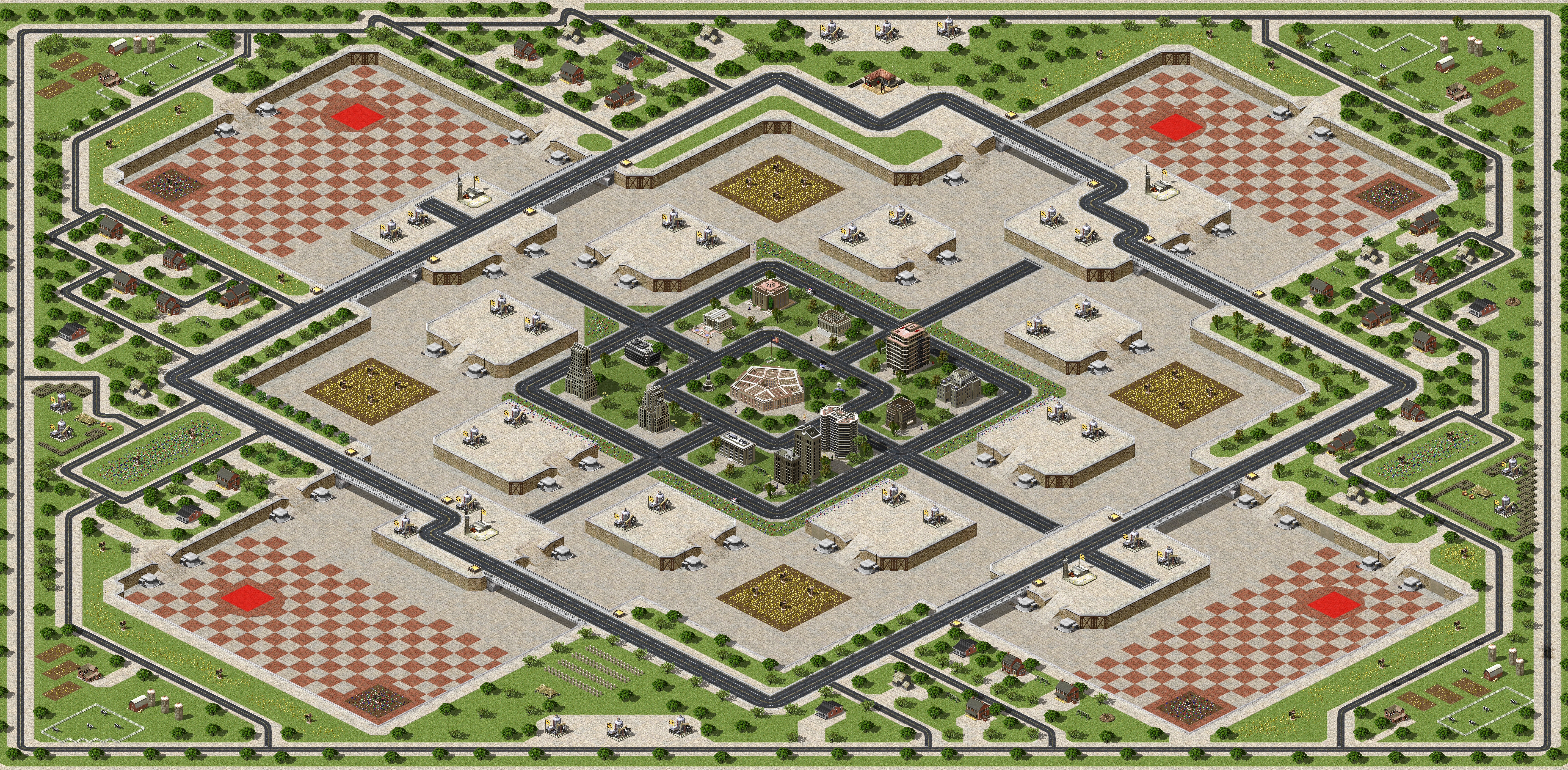 Rendered map: 五角大楼