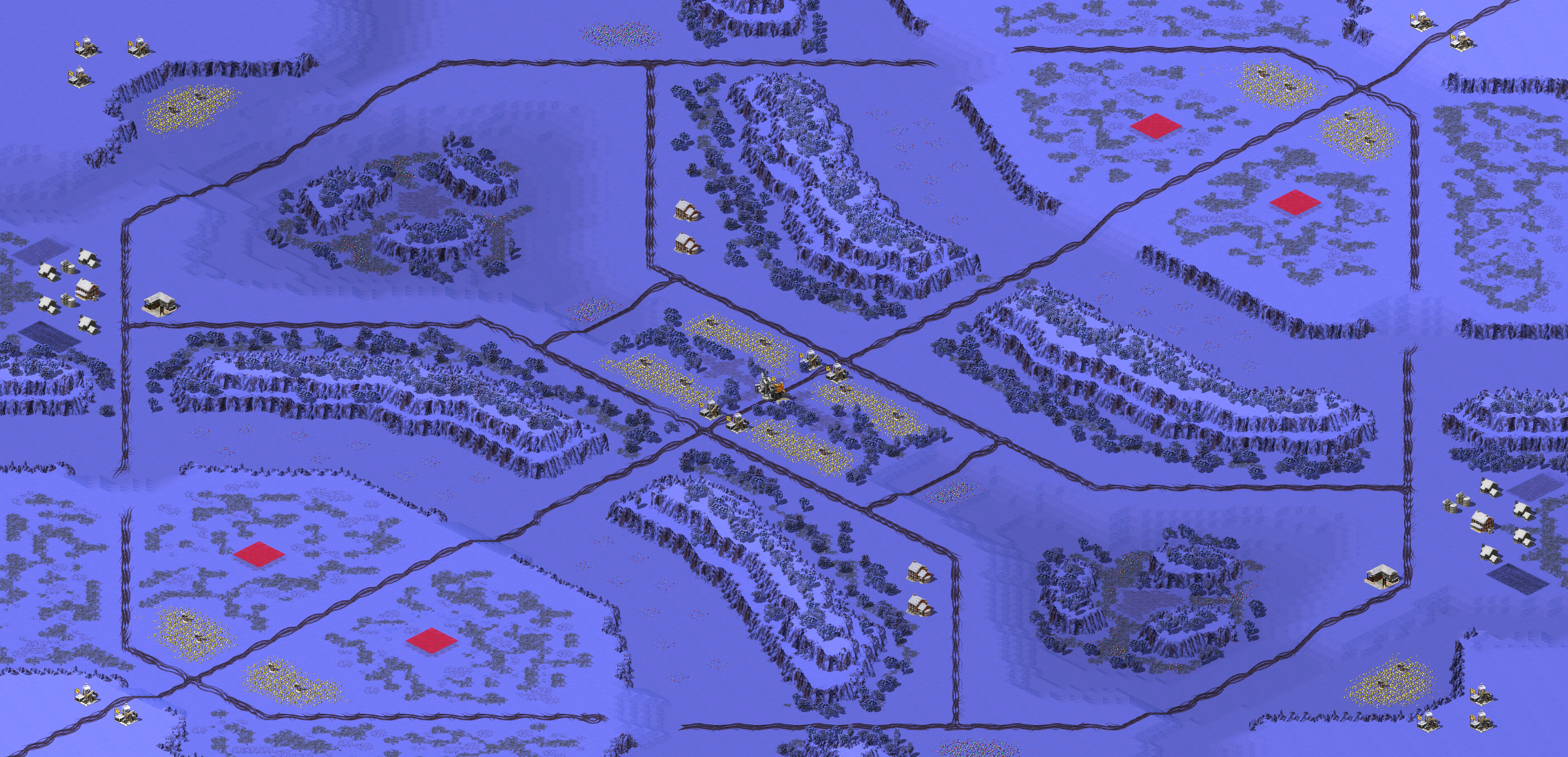 Rendered map: Frozen Canyon (2v2)
