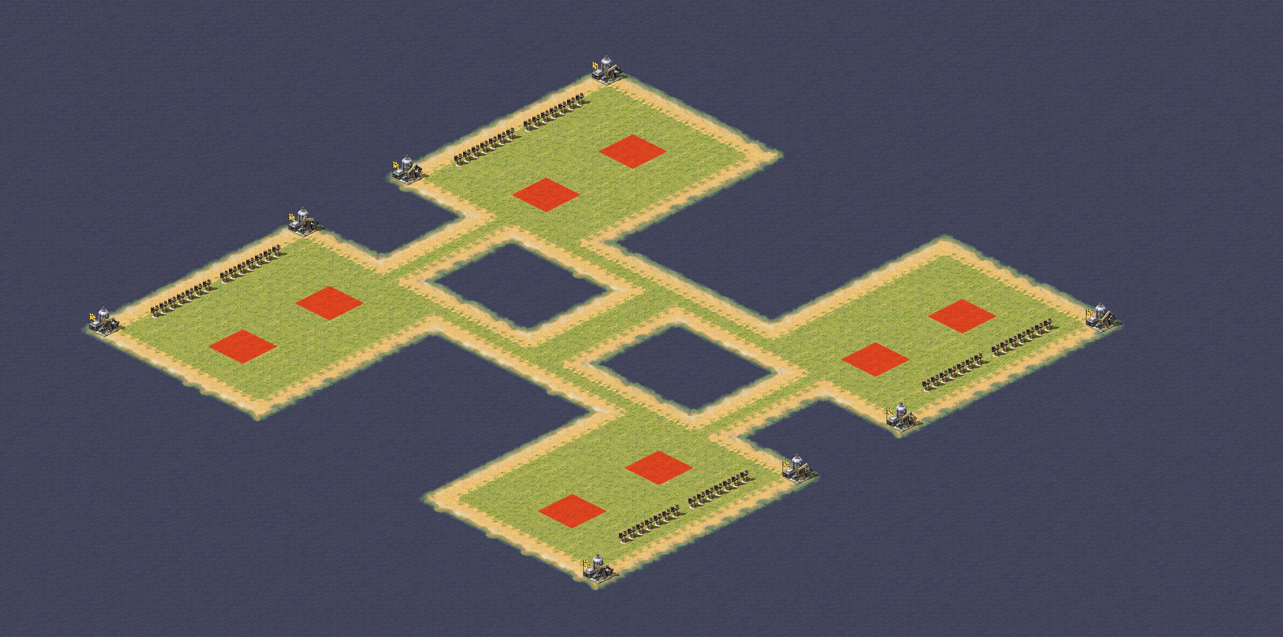 Rendered map: 4叶草4v4