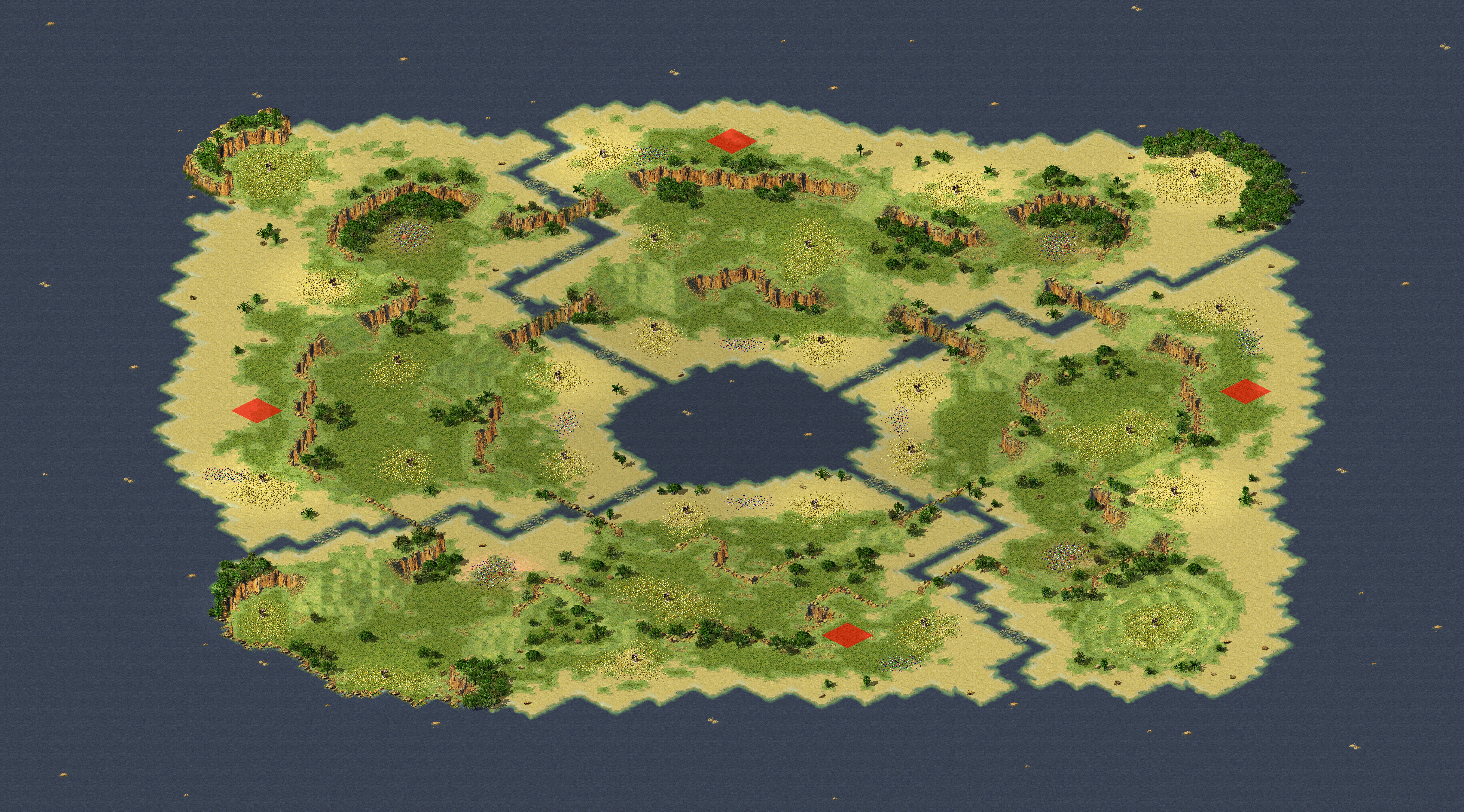 Rendered map: Lake Island