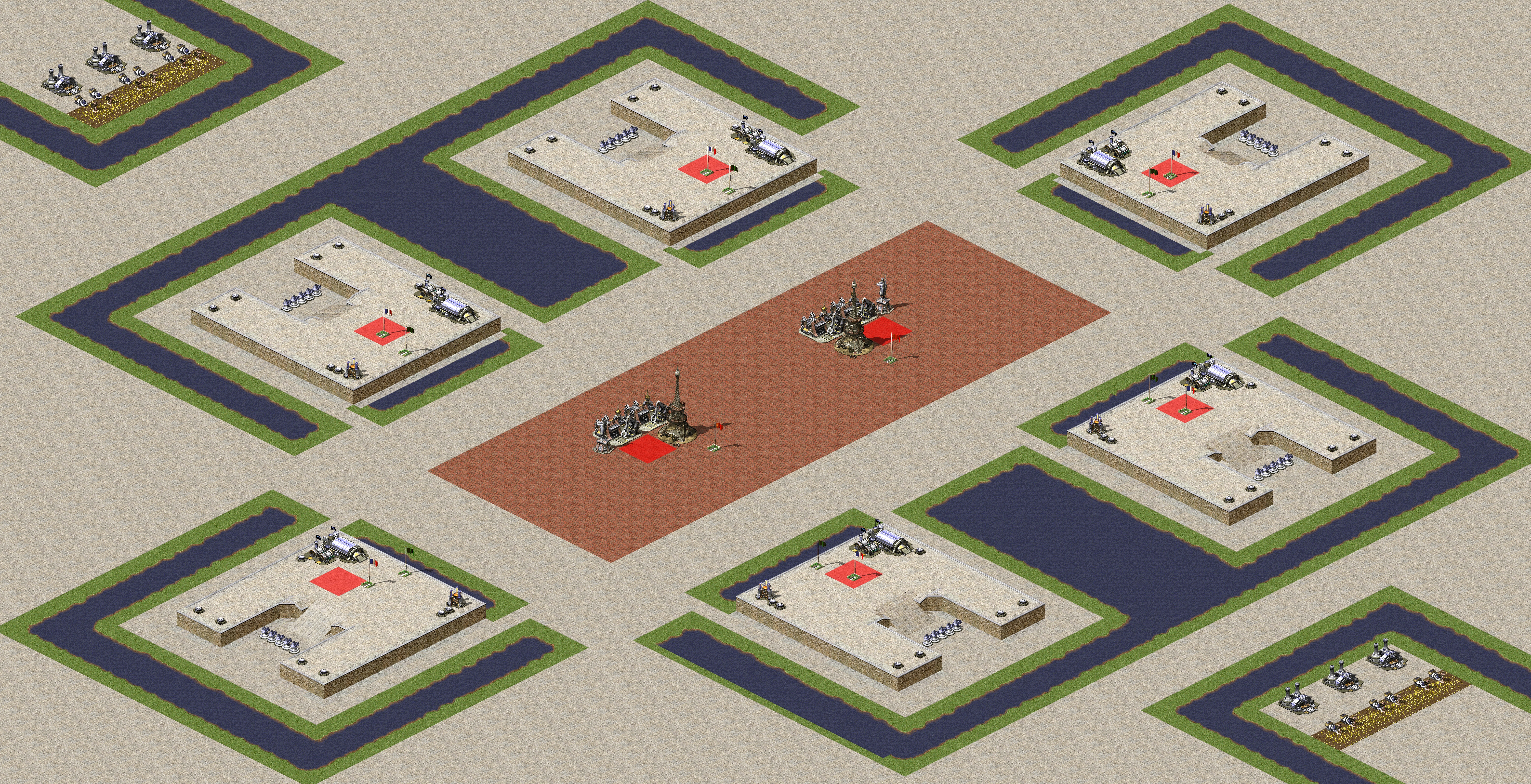 Rendered map: 2 Soviet 6 Allied Winter (2)
