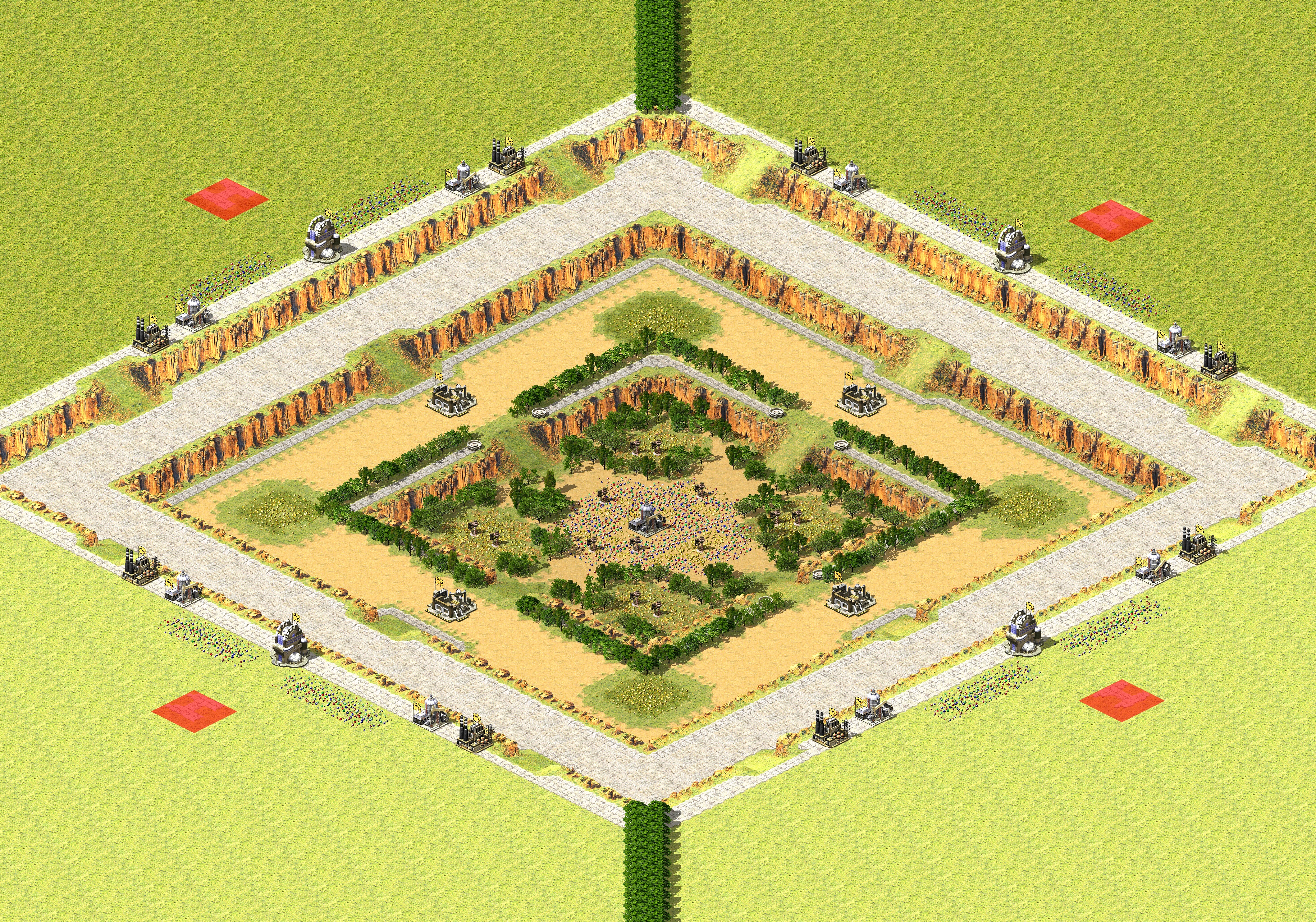 Rendered map: Deep pit