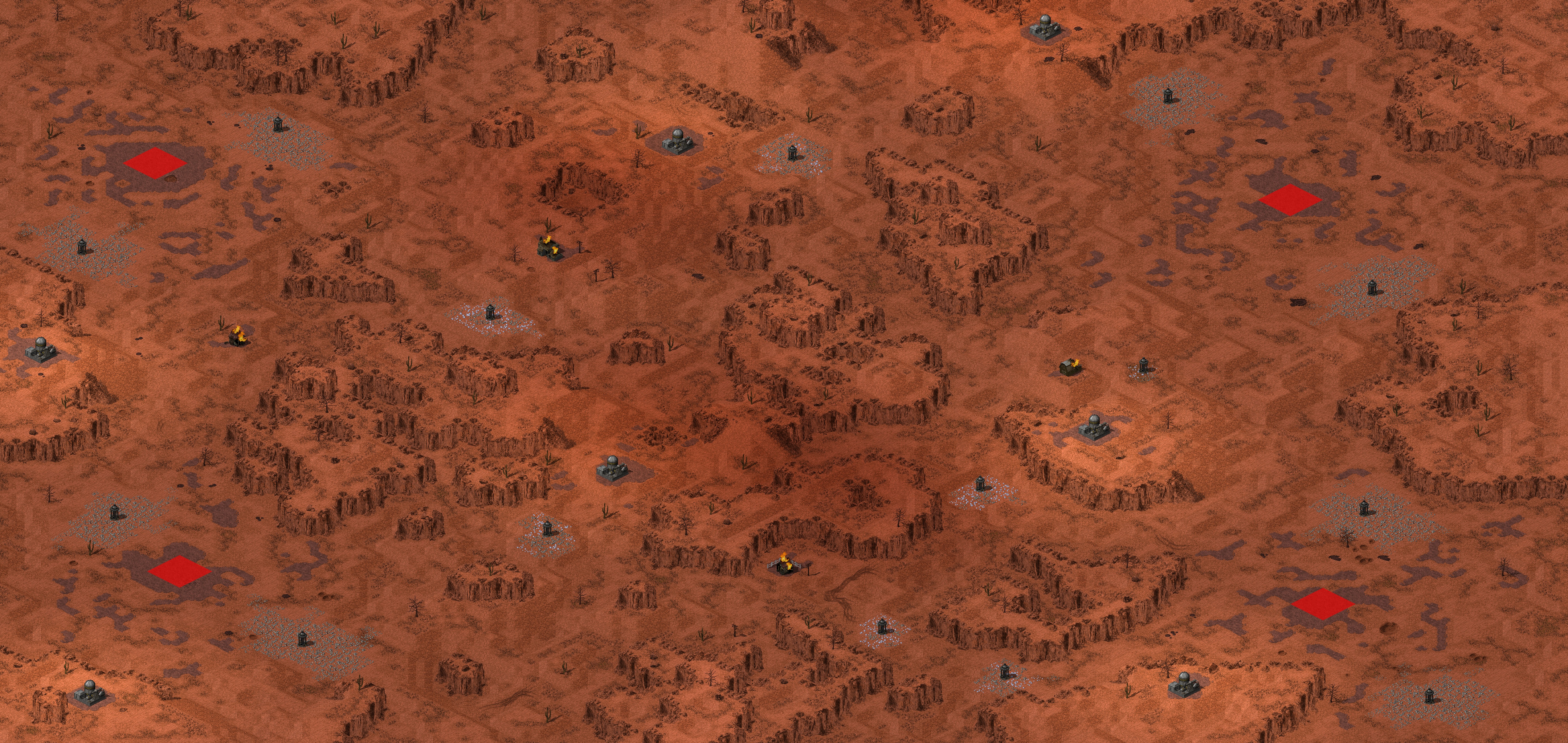 Rendered map: Cracked Desertification
